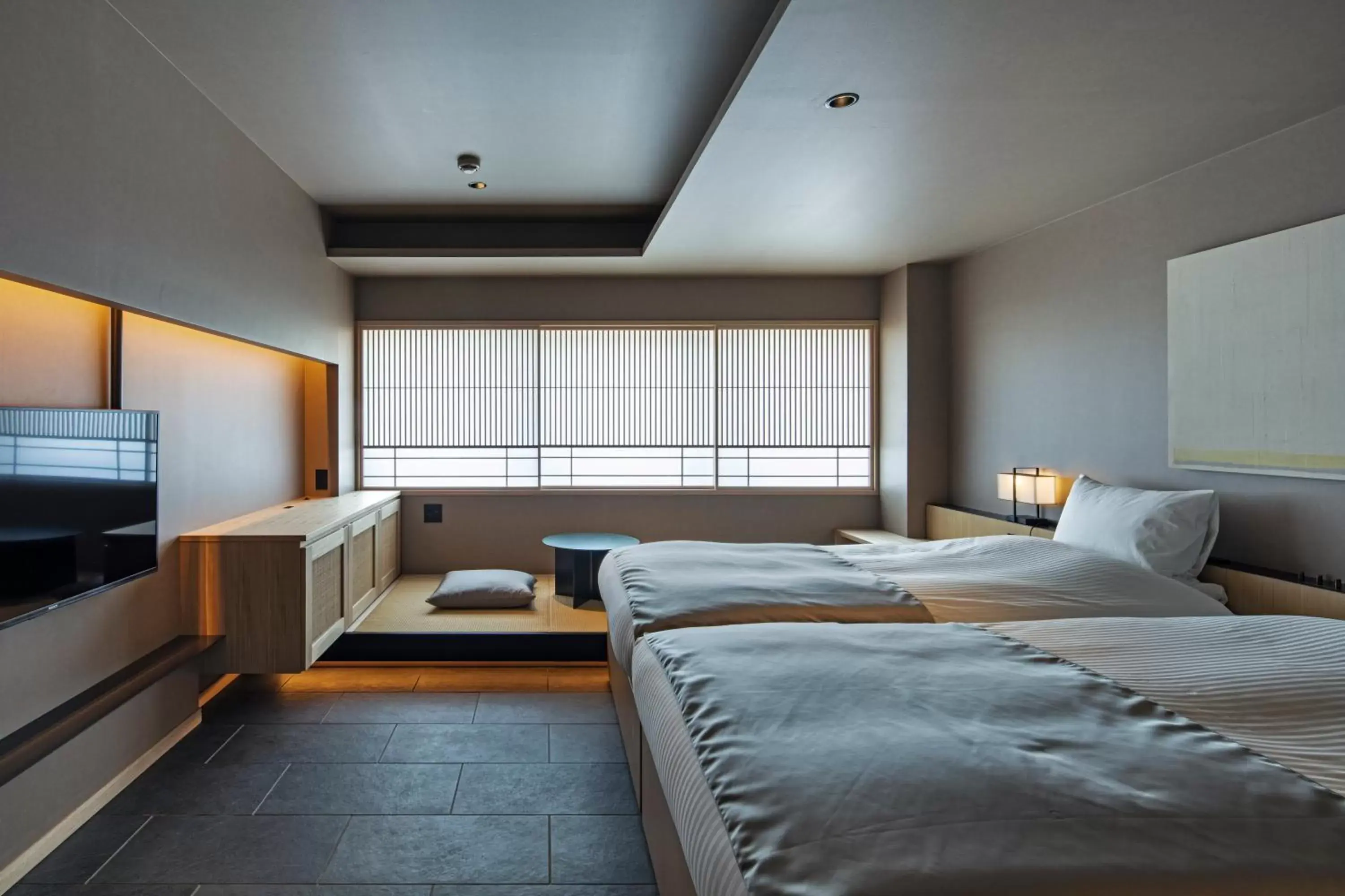 Bed in hotel tou nishinotoin kyoto