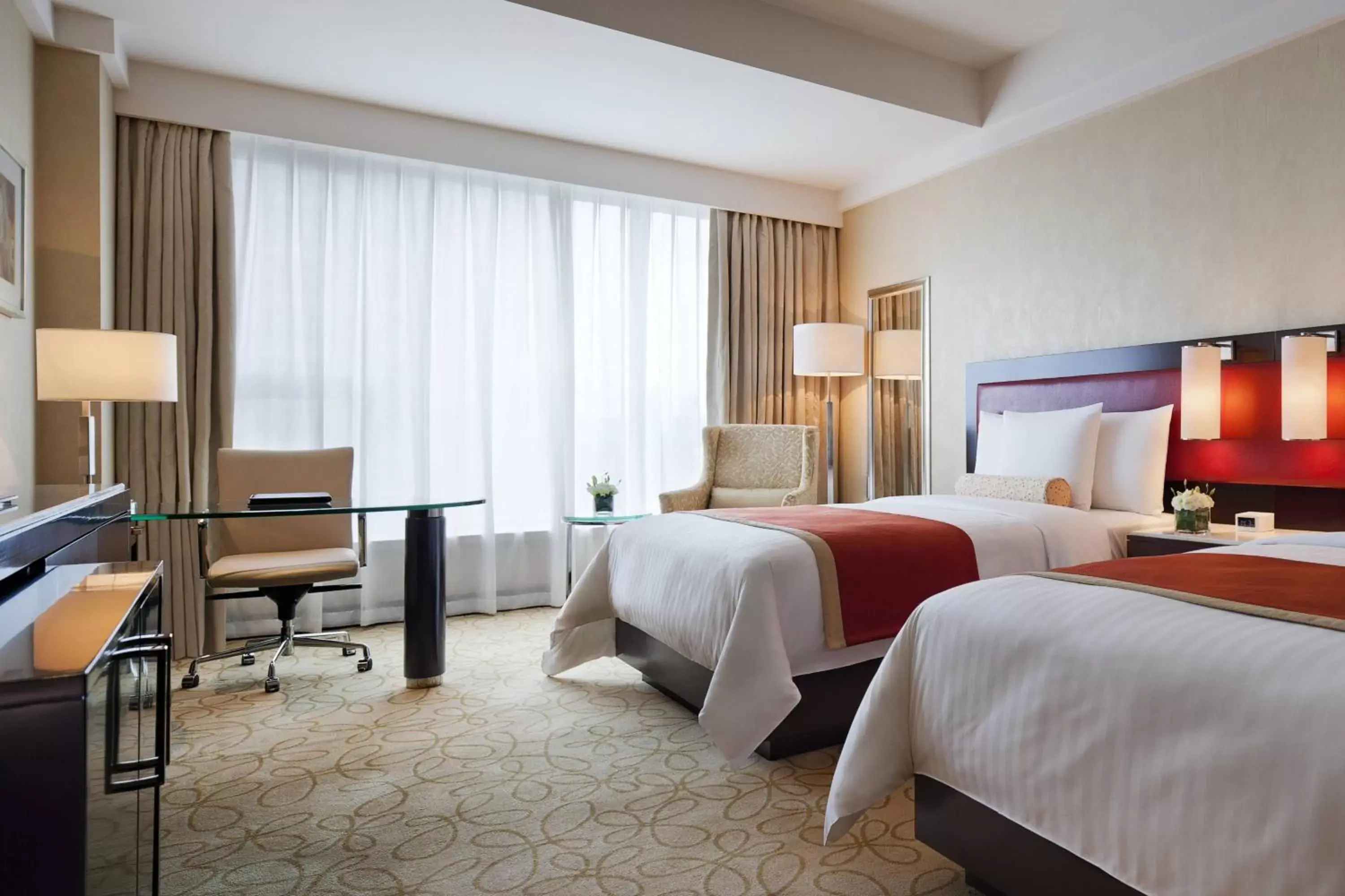Premier Twin Room, Guest room, 2 Double in Courtyard by Marriott Hangzhou Wulin Premier Twin Room, Guest room, 2 Double in Courtyard by Marriott Hangzhou Wulin