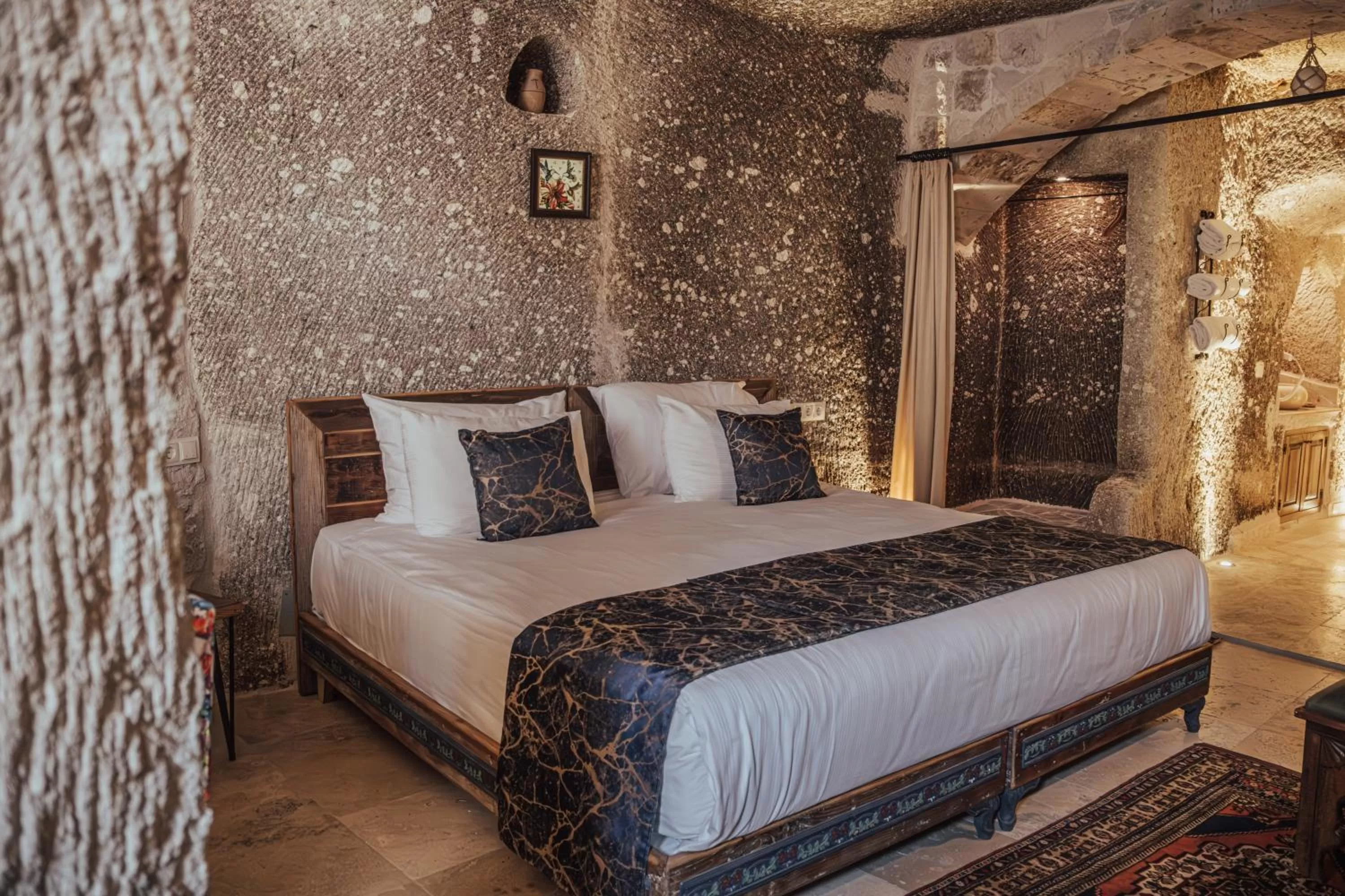 Bed in Şah Saray Cave Suites Halal Hotel