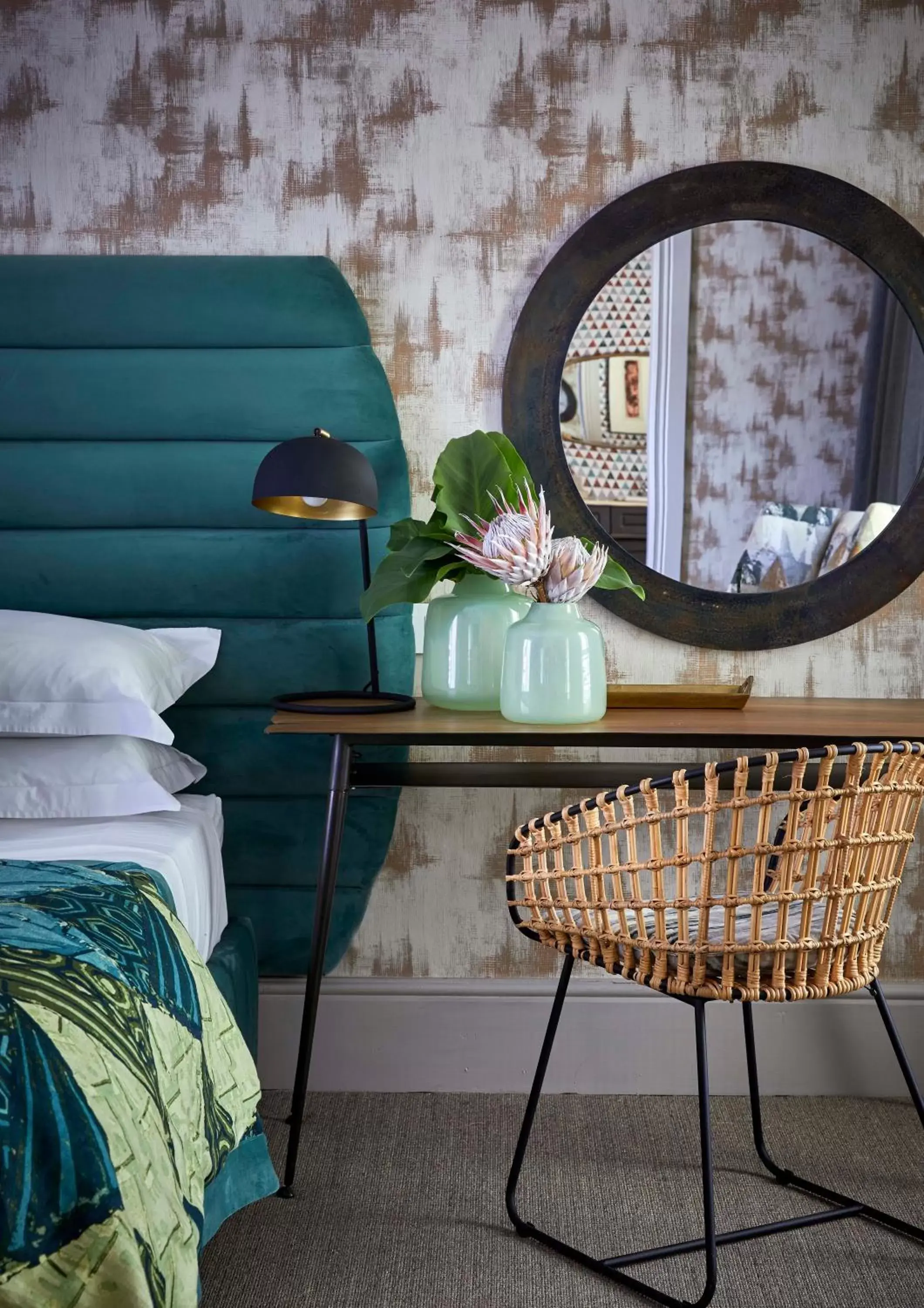 Bed, Seating Area in The Thatch House Hermanus