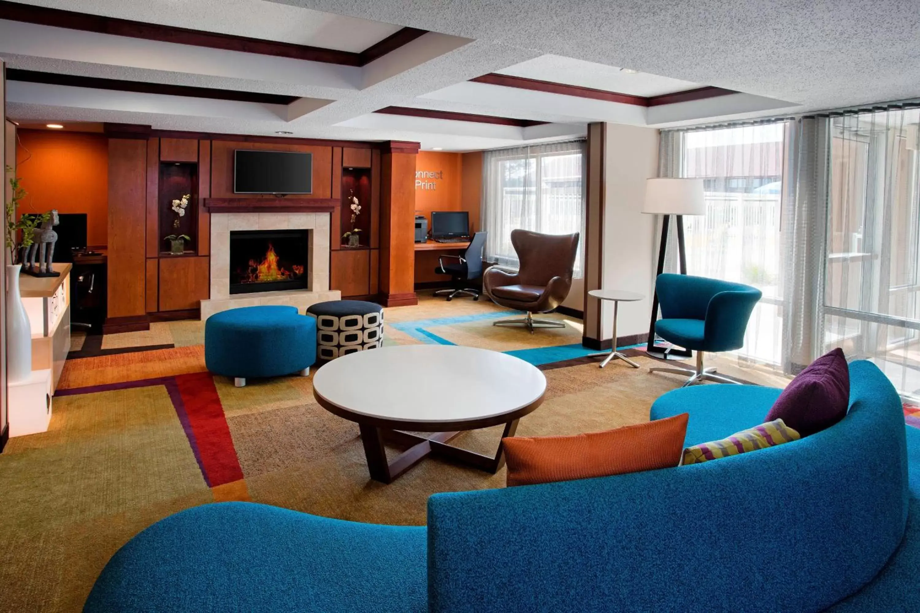Lobby or reception, Seating Area in Fairfield Inn & Suites Merrillville
