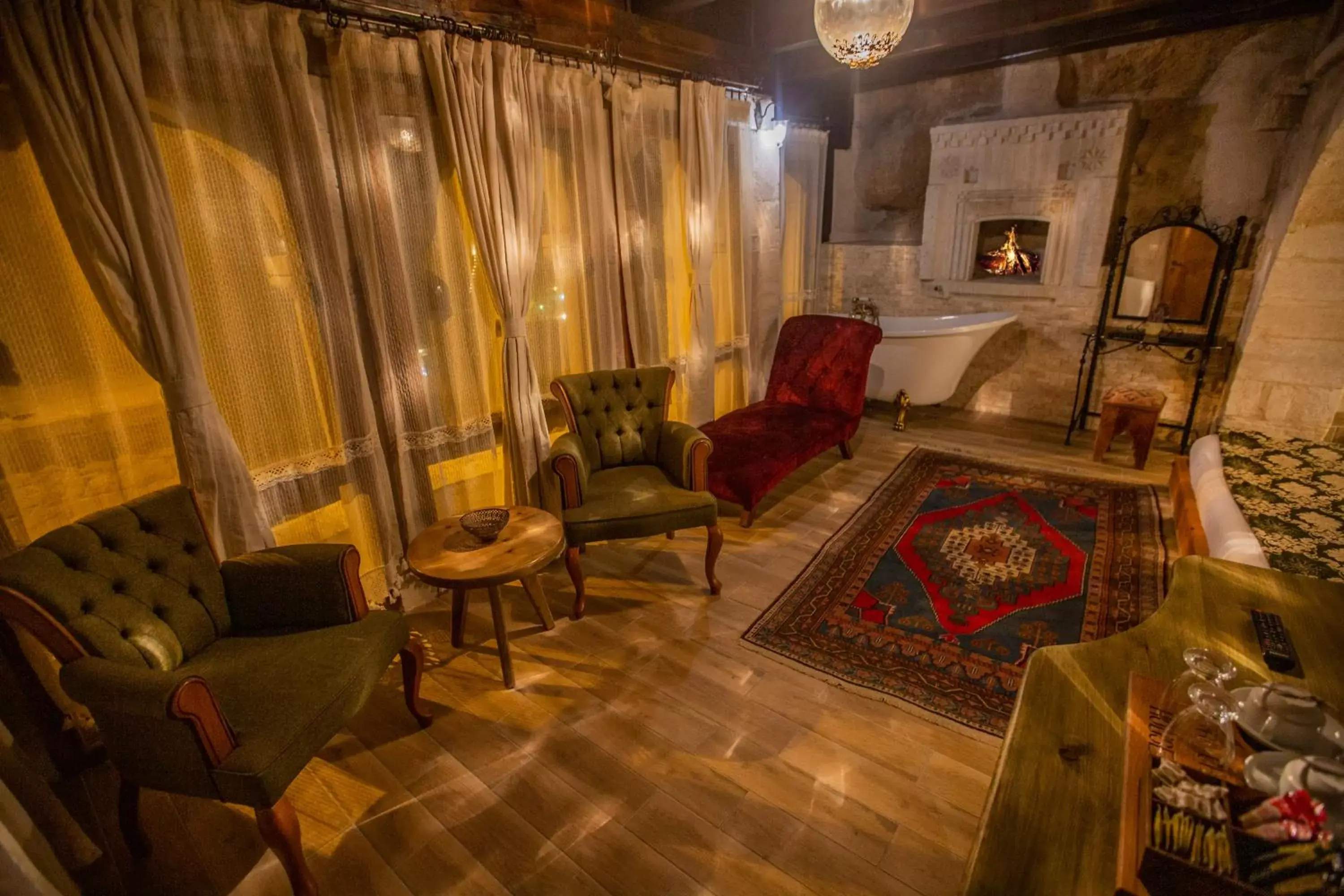 Seating Area in Divan Cave House