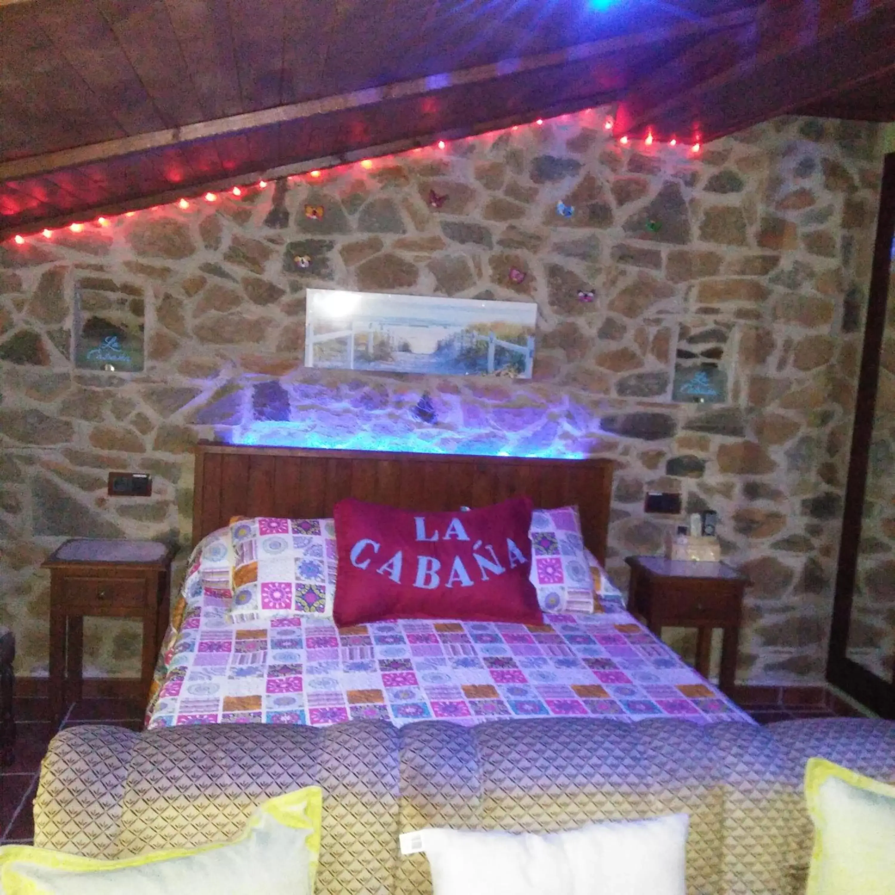 Bed in La Cabaña Romantica de Llano