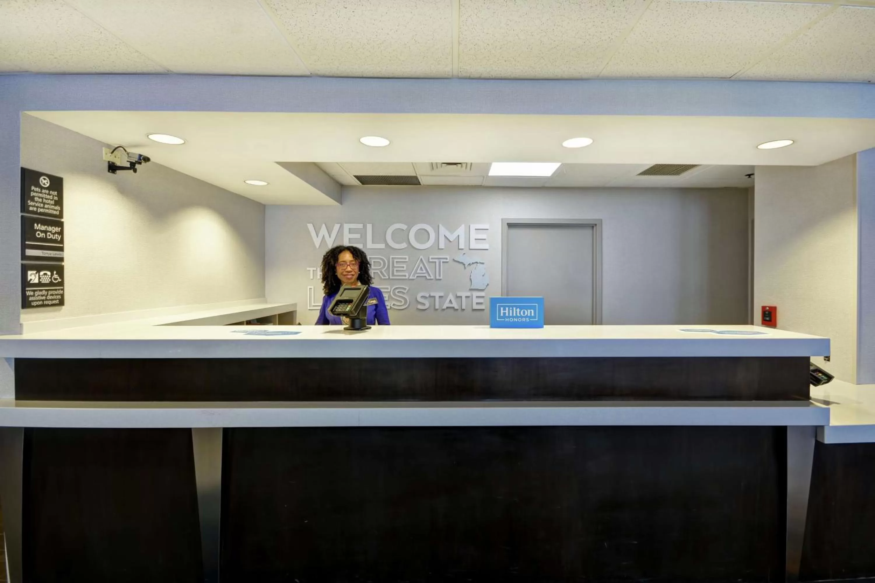Lobby or reception in Hampton Inn Detroit Madison Heights South Troy