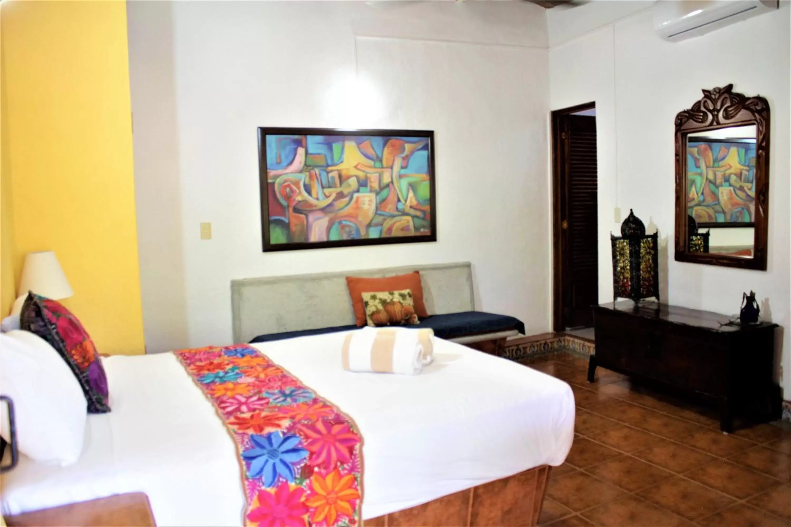 Bed in Diamante Hotel Sayulita