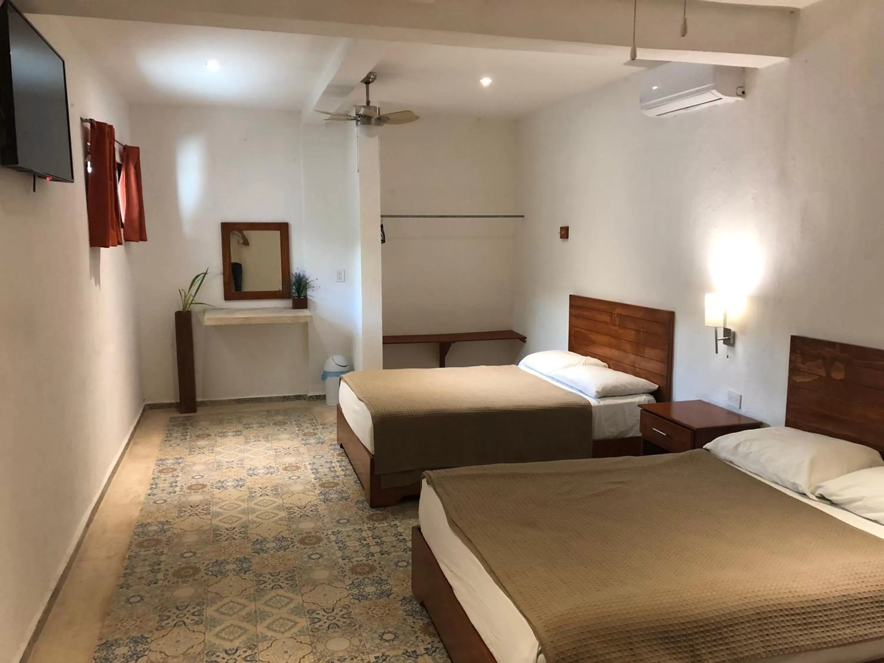 Bed in Hotel Casa Bamboo