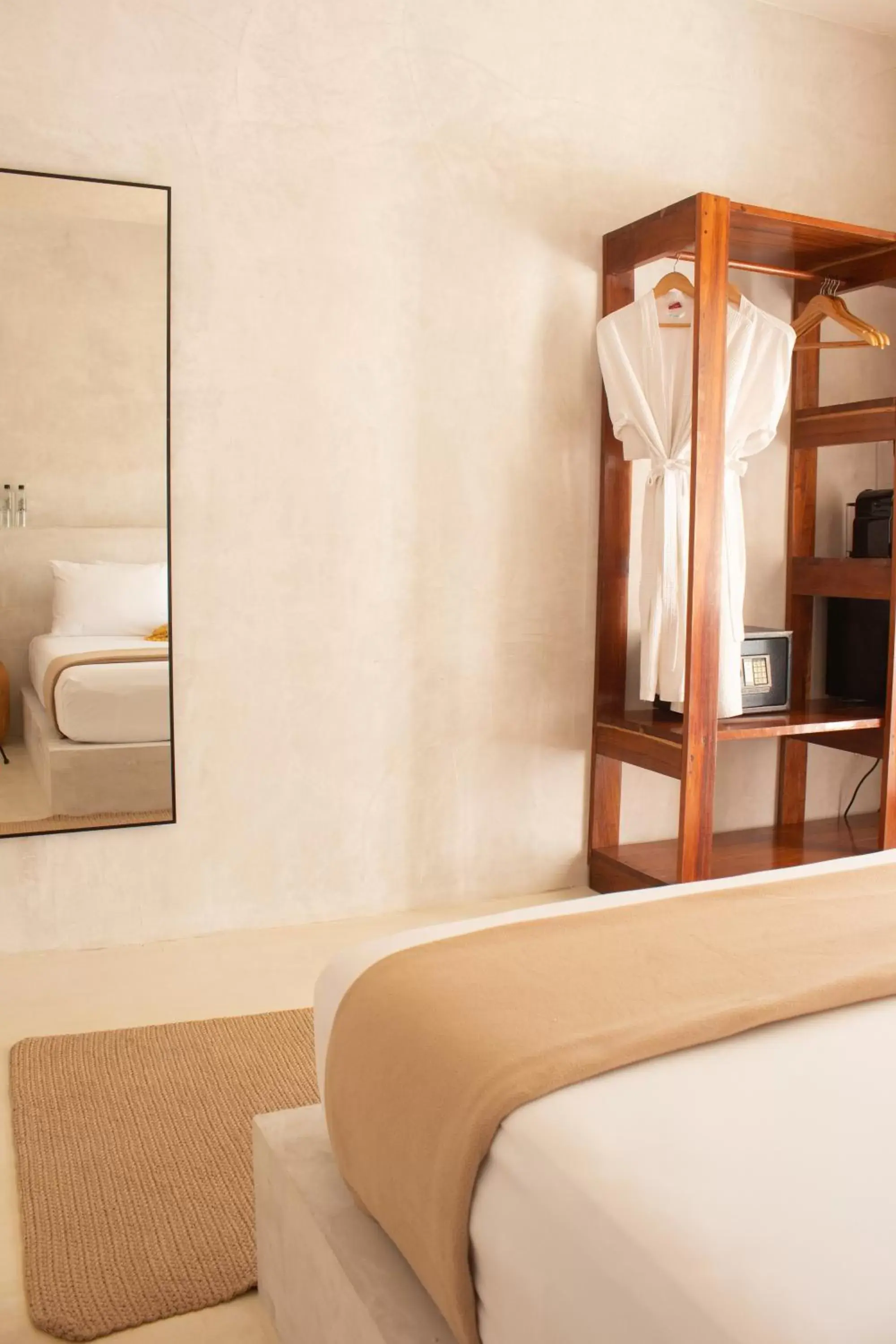 Bed, Bathroom in Dune Boutique Hotel located at the party zone