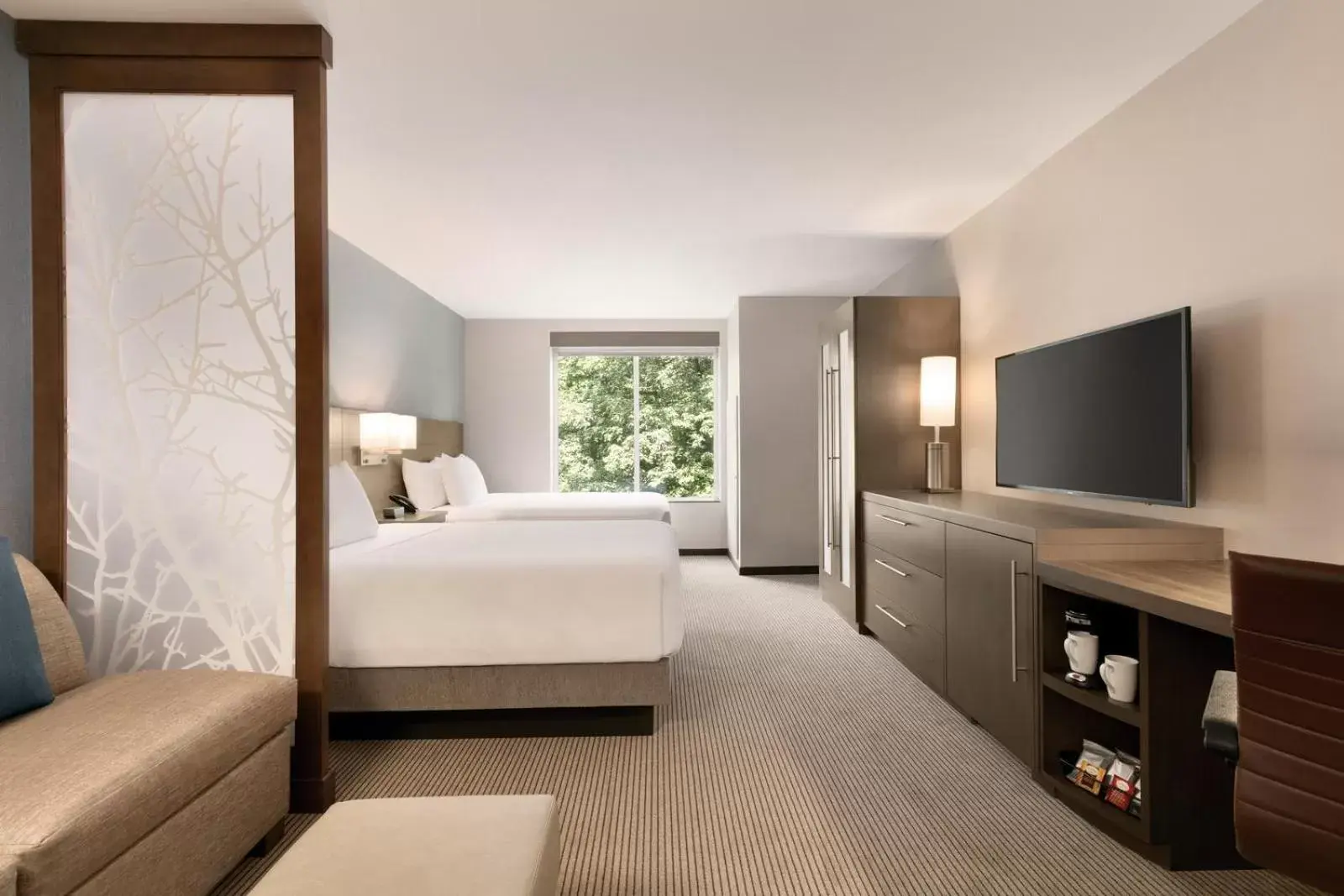 Queen Room with Two Queen Beds and Roll-In Shower - Disability Access in Hyatt Place Fort Lee/George Washington Bridge Queen Room with Two Queen Beds and Roll-In Shower - Disability Access in Hyatt Place Fort Lee/George Washington Bridge