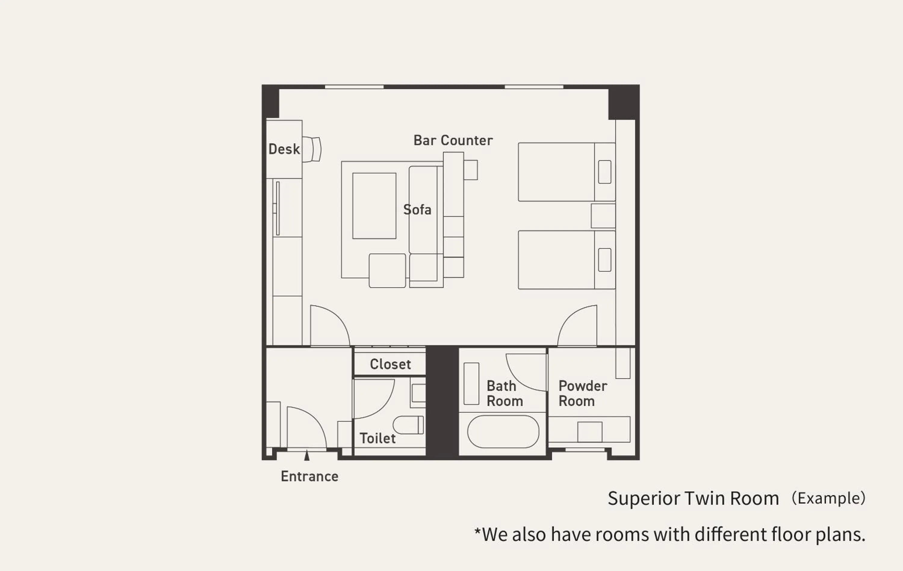 Floor plan in Higashikawa Asahidake Onsen Hotel Bear Monte