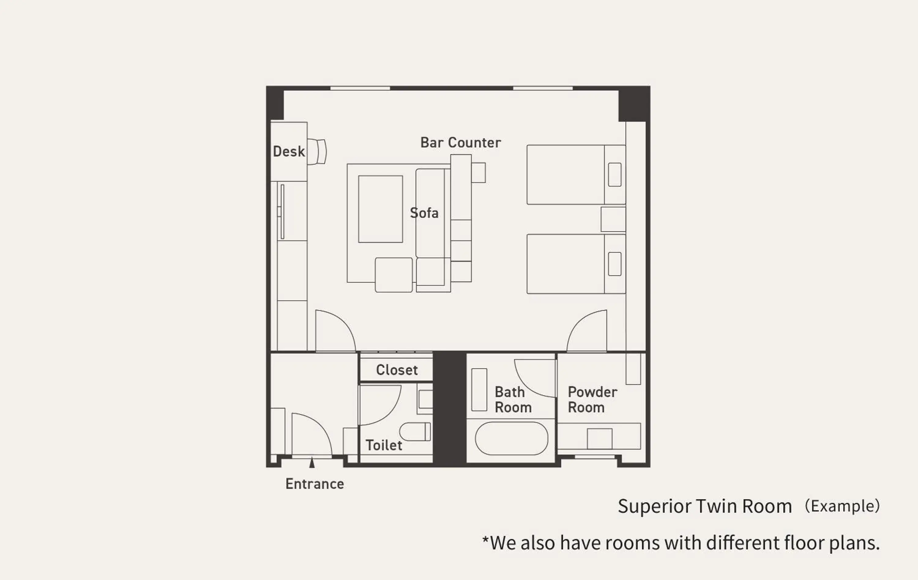 Floor Plan in Asahidake Onsen Hotel Bear Monte