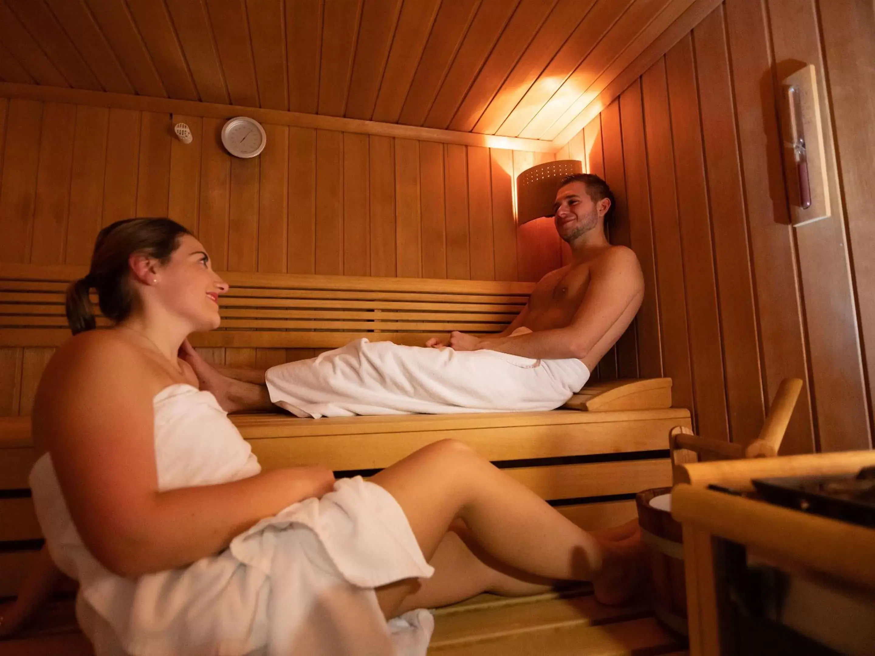 Sauna, Guests in Hotel Restaurant & Spa Verte Vallée