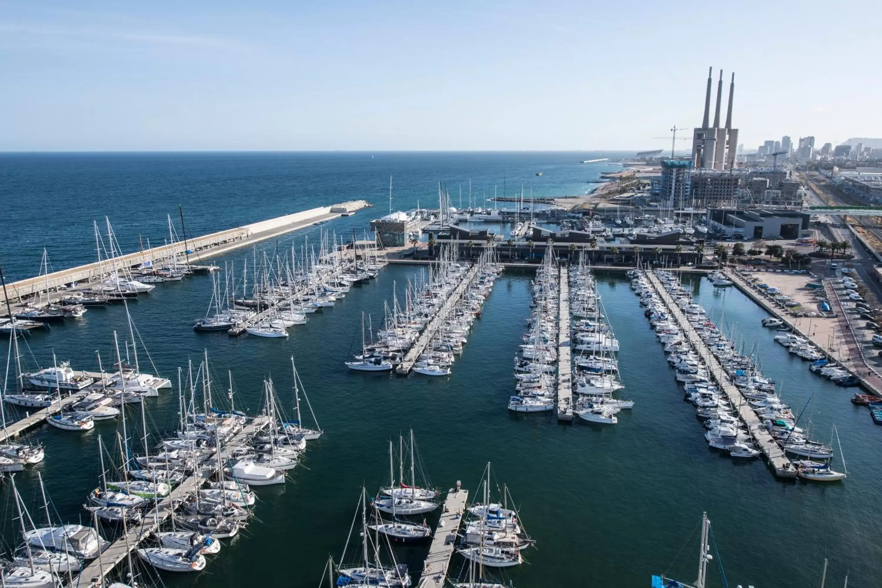 View (from property/room), Bird's-eye View in Hotel Marina Badalona