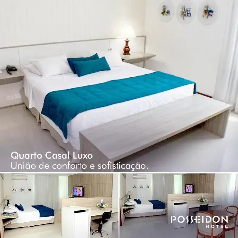 towels, Bed in Posseidon Hotel