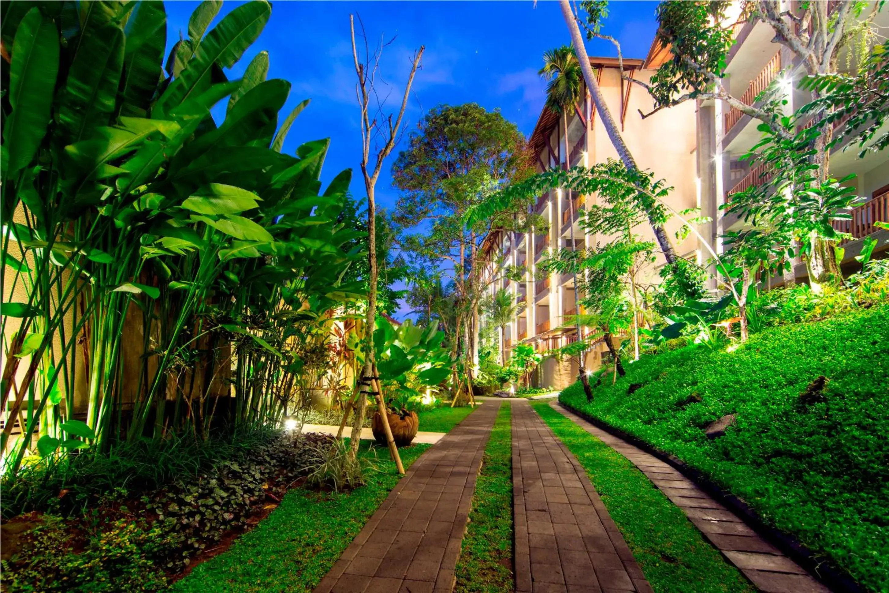 Quiet street view, Garden in The Lokha Ubud Resort Villas and Spa