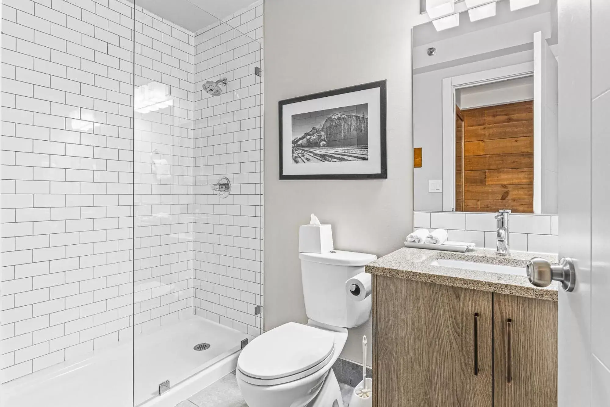 Bathroom in Basecamp Lodge Canmore