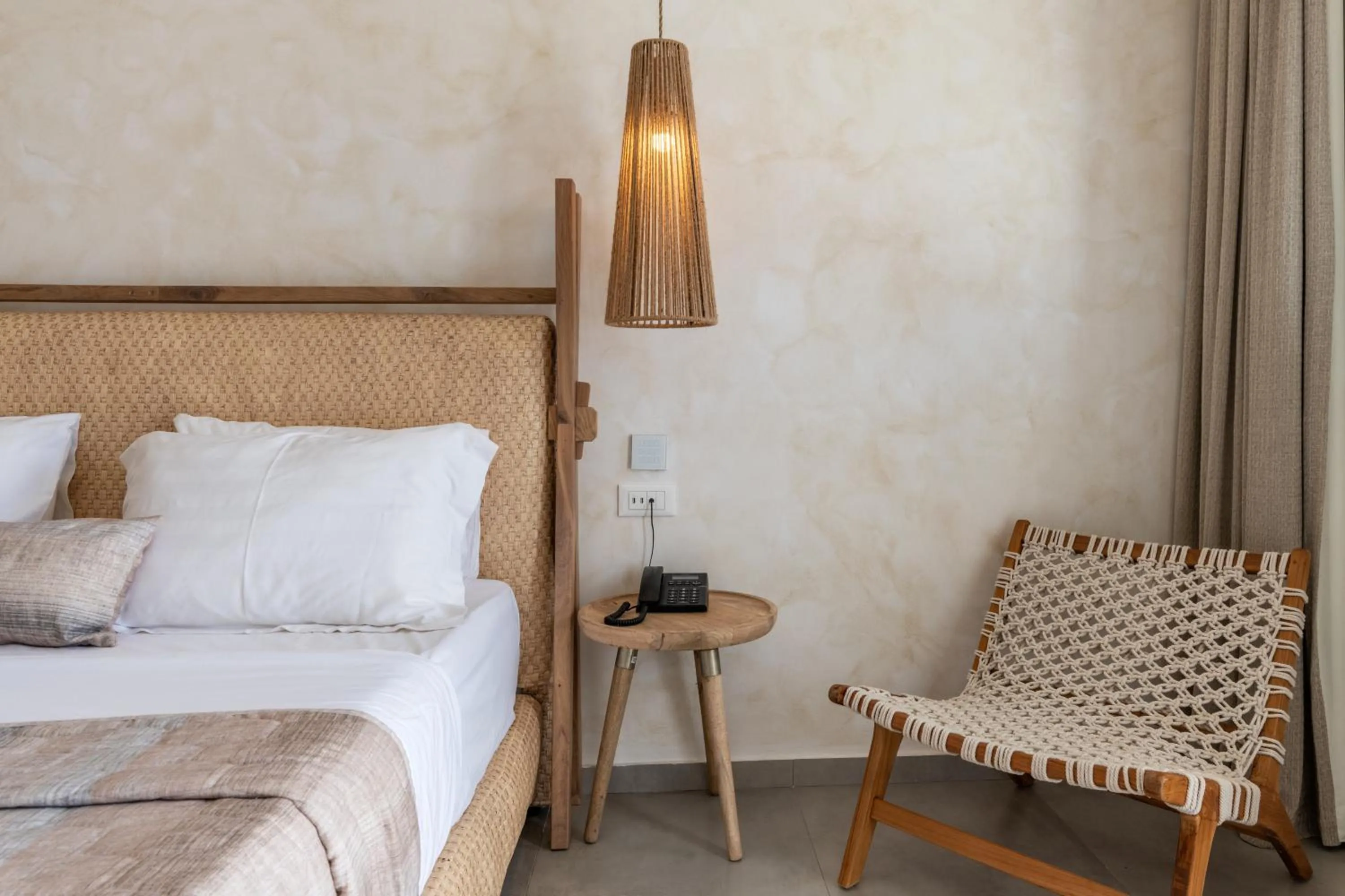 Bed in Panormos Village Hotel