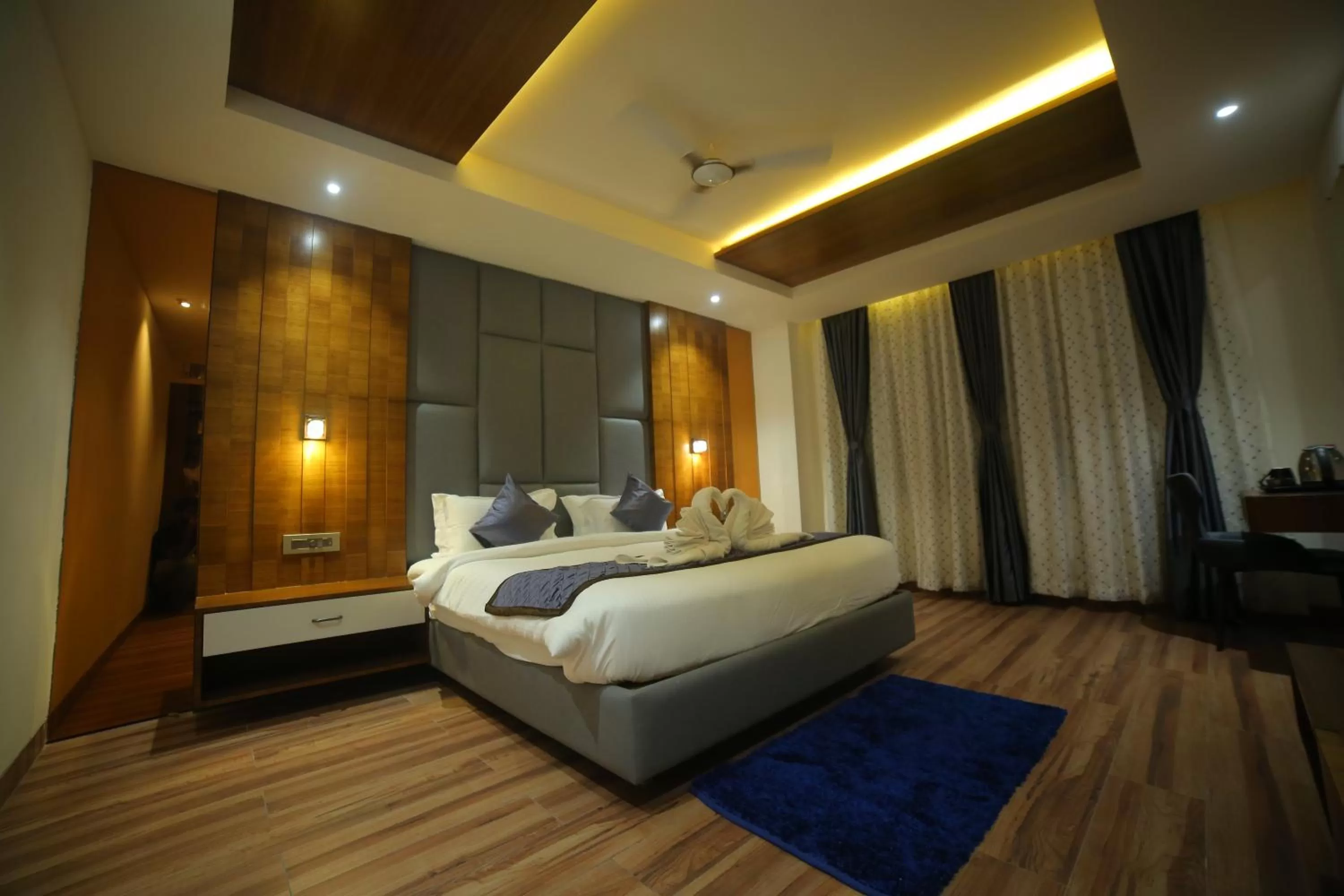 Bedroom, Bed in Sree Fortune Grand, Tadepalli
