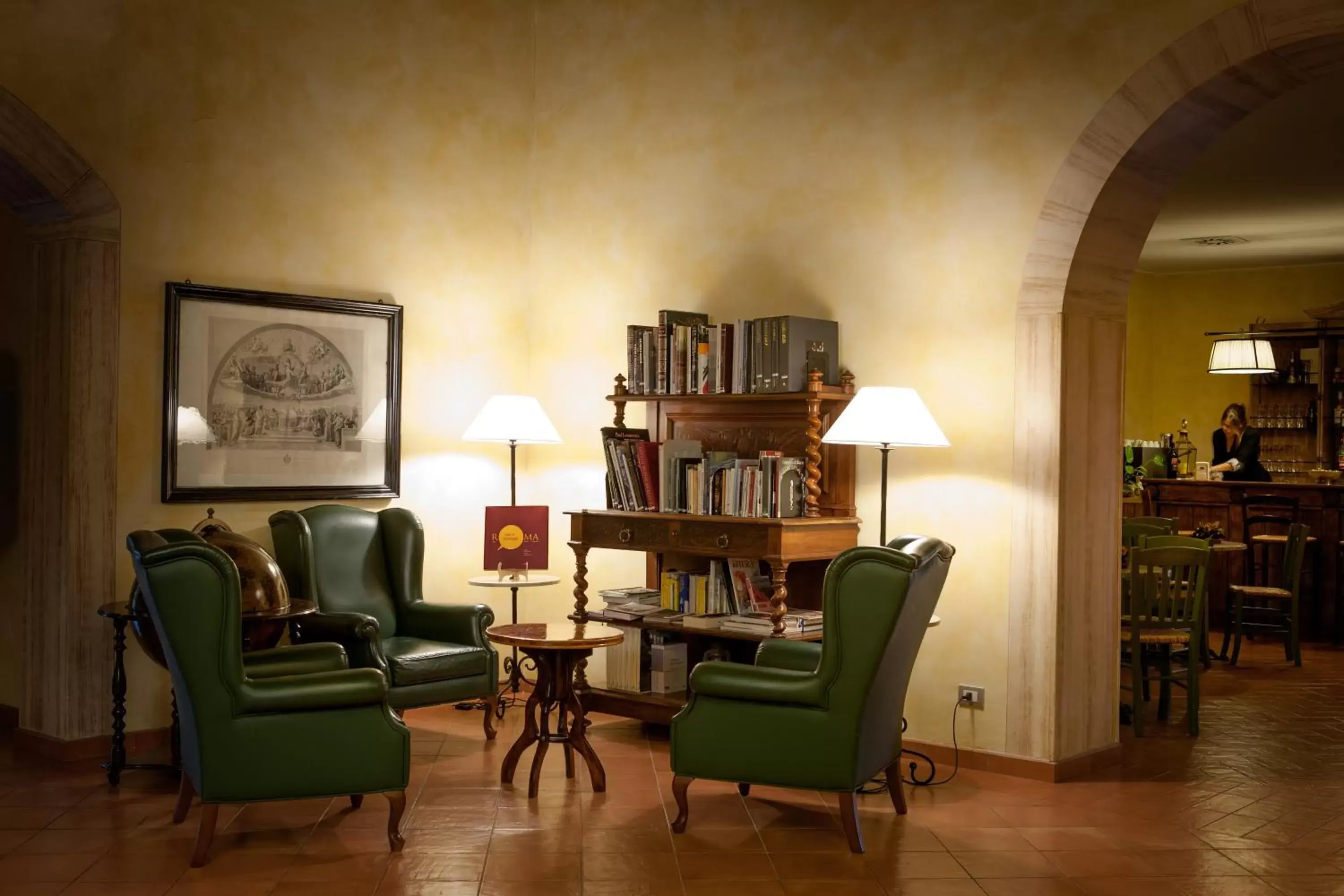 Library in Hotel Selva Candida