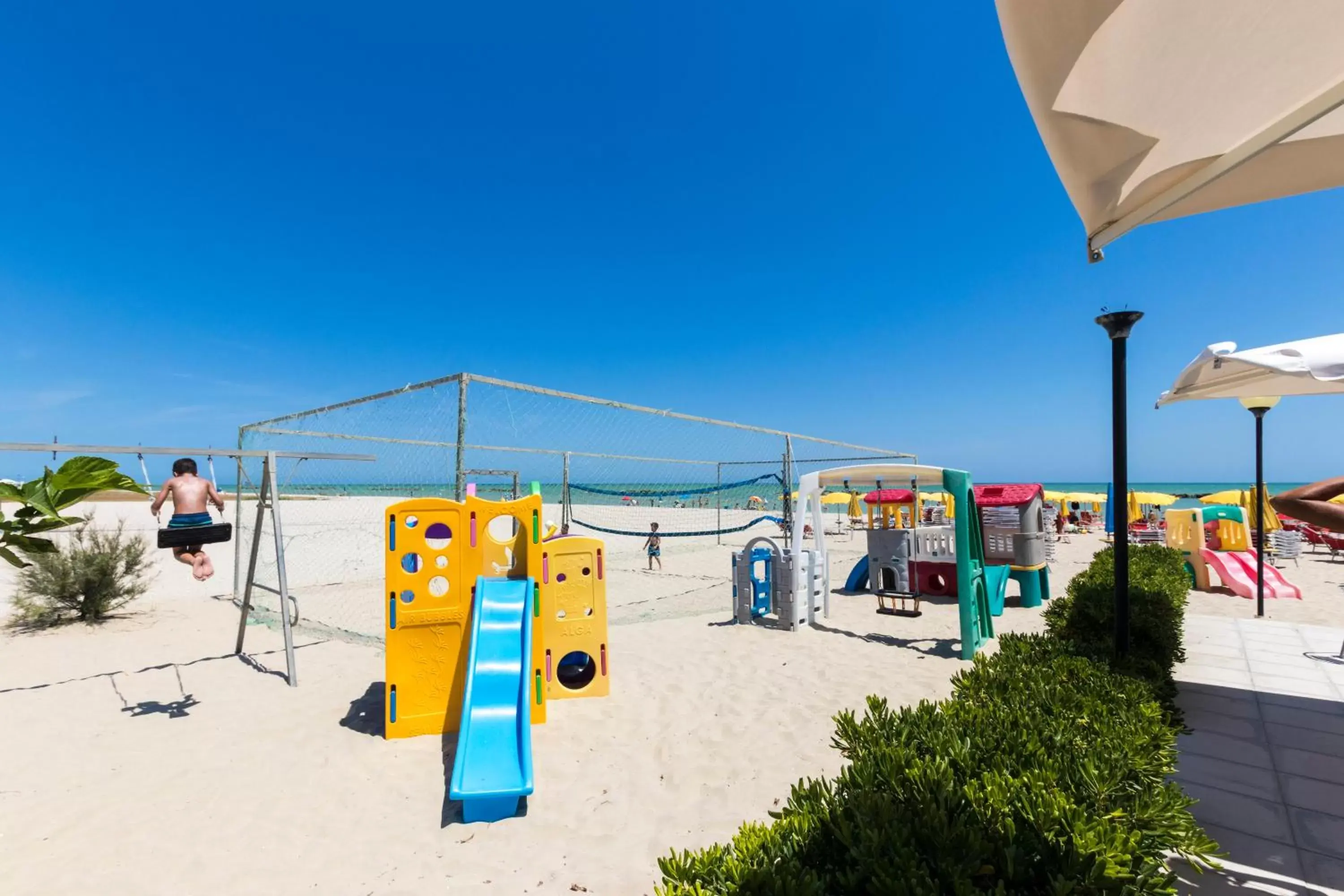 Beach, Children's Play Area in Hotel Royal