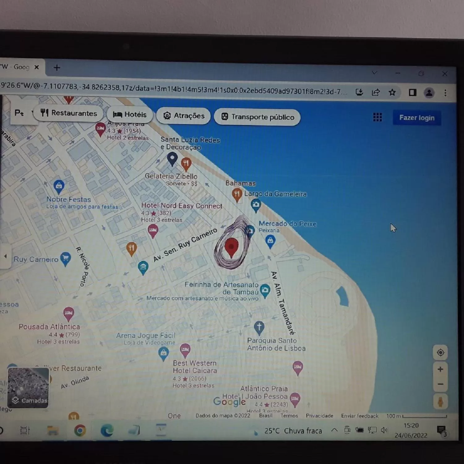 Location, Bird's-eye View in Sonia Flat Tambaú - Apartamento vista mar no Mano's Royal Hotel