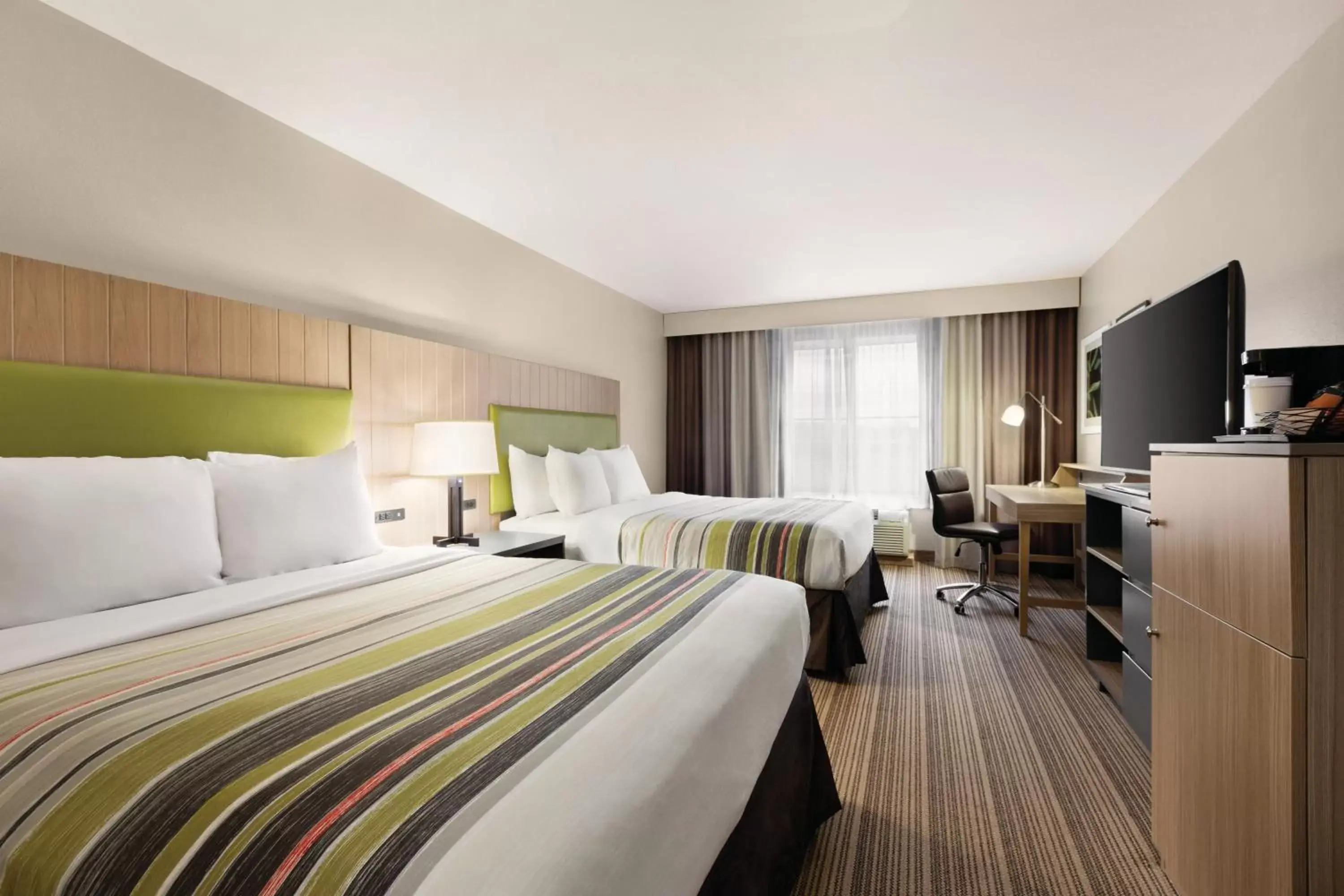 Guest Room with Two Queen Beds and Roll-In Shower - Non-Smoking in Country Inn & Suites by Radisson, Wytheville, VA Guest Room with Two Queen Beds and Roll-In Shower - Non-Smoking in Country Inn & Suites by Radisson, Wytheville, VA