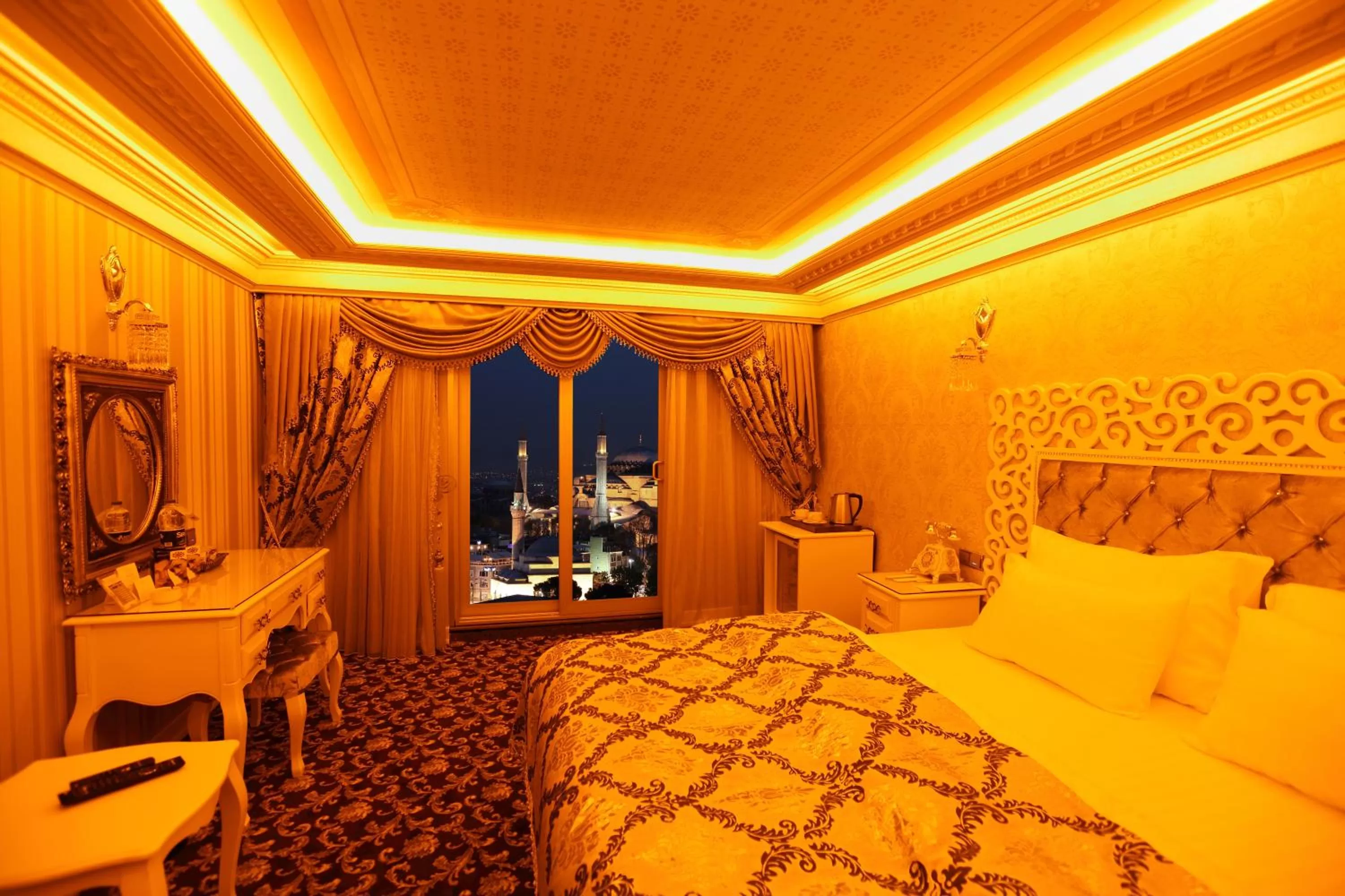 View (from property/room), Bed in Deluxe Golden Horn Sultanahmet Hotel