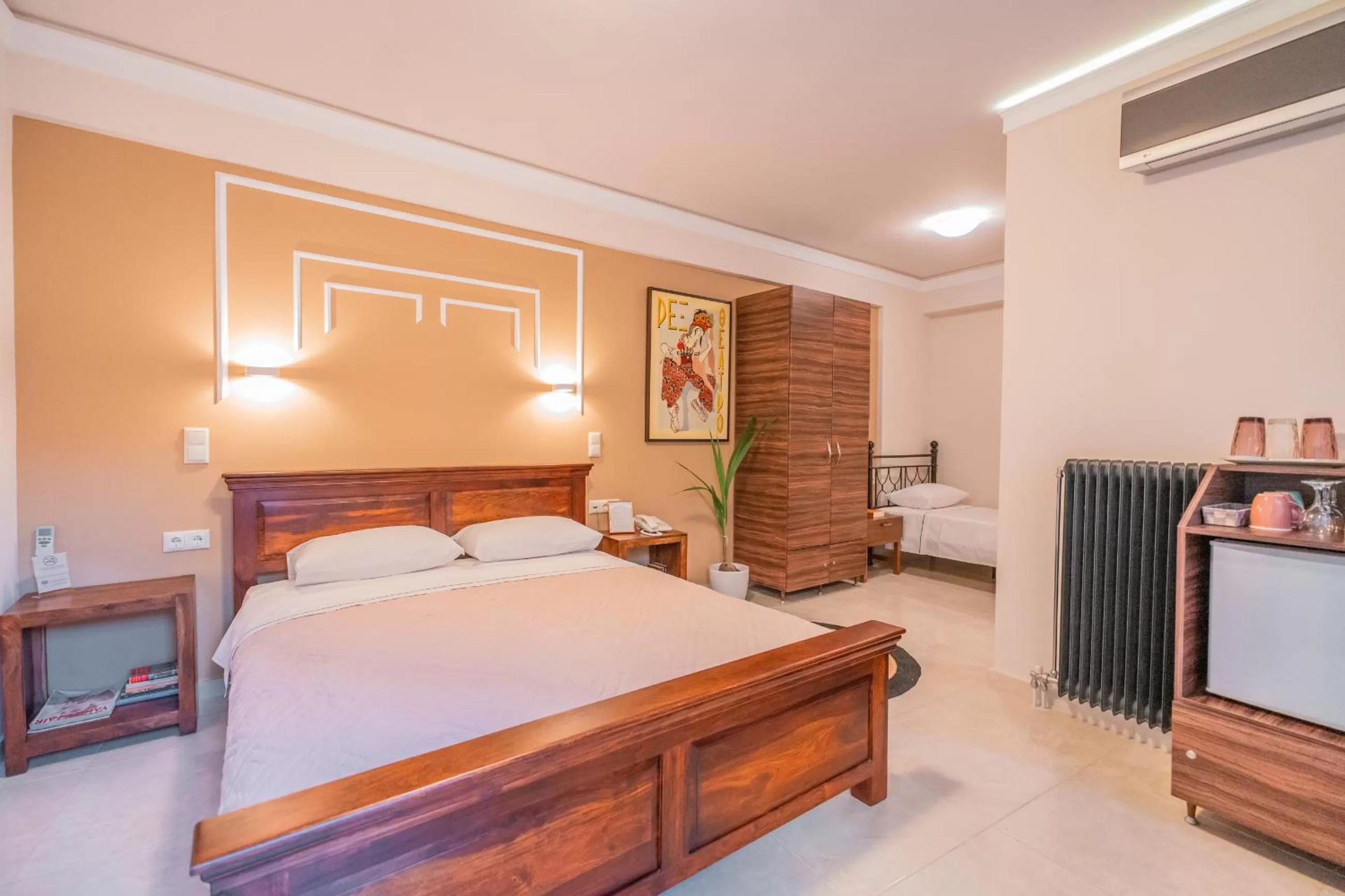 Bed in The Stone Manor , Noho boutique hotel Thissio