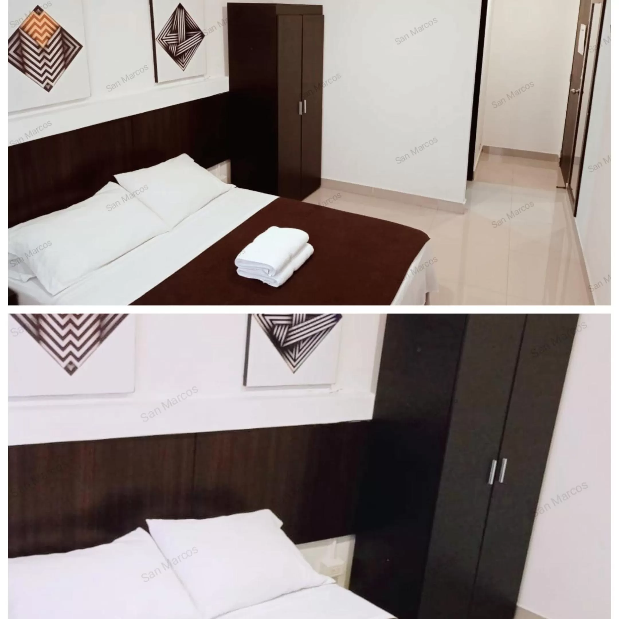 Bed in Apartasuites San Marcos