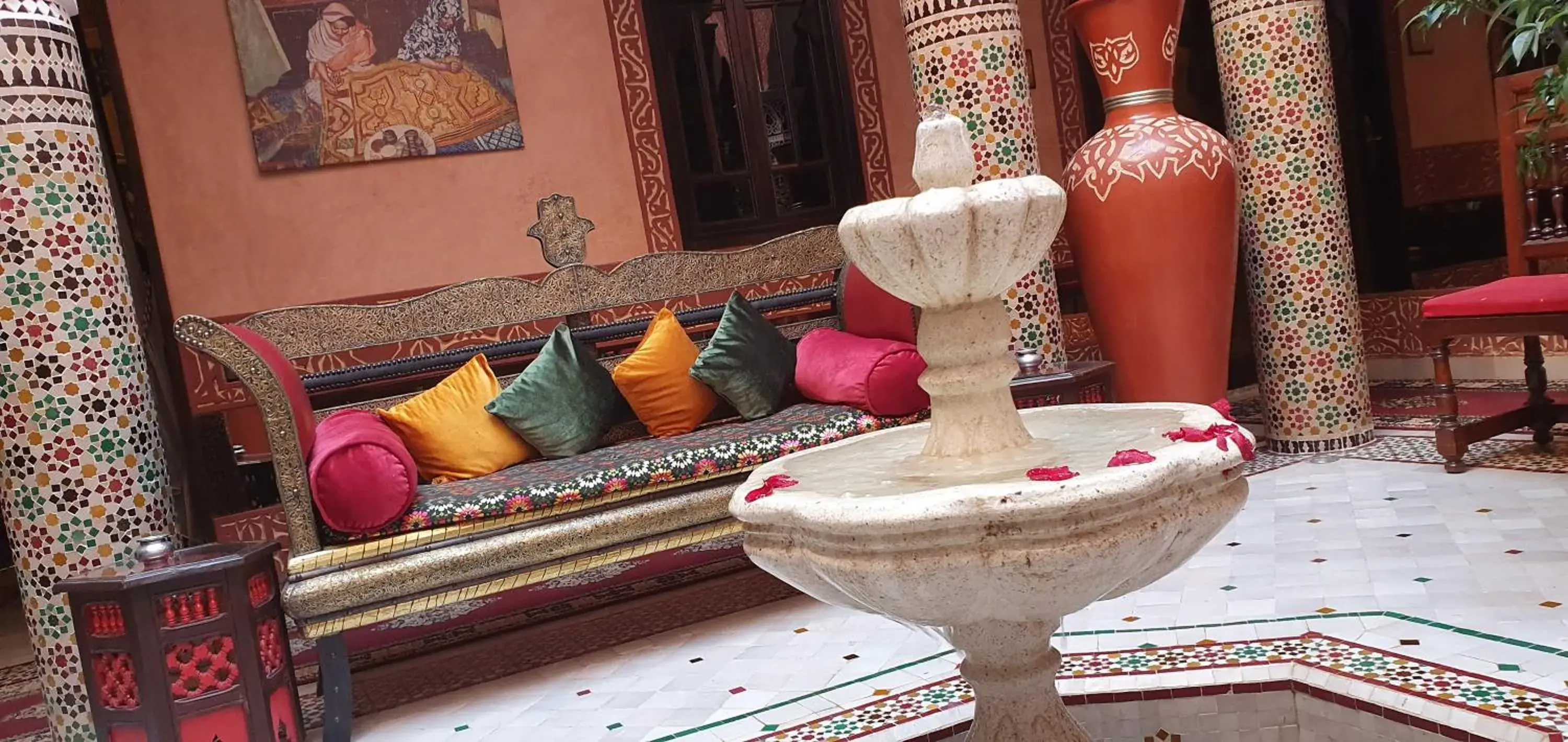 Lobby or reception in Riad Mille Et Une Nuits Lobby or reception in Riad Mille Et Une Nuits