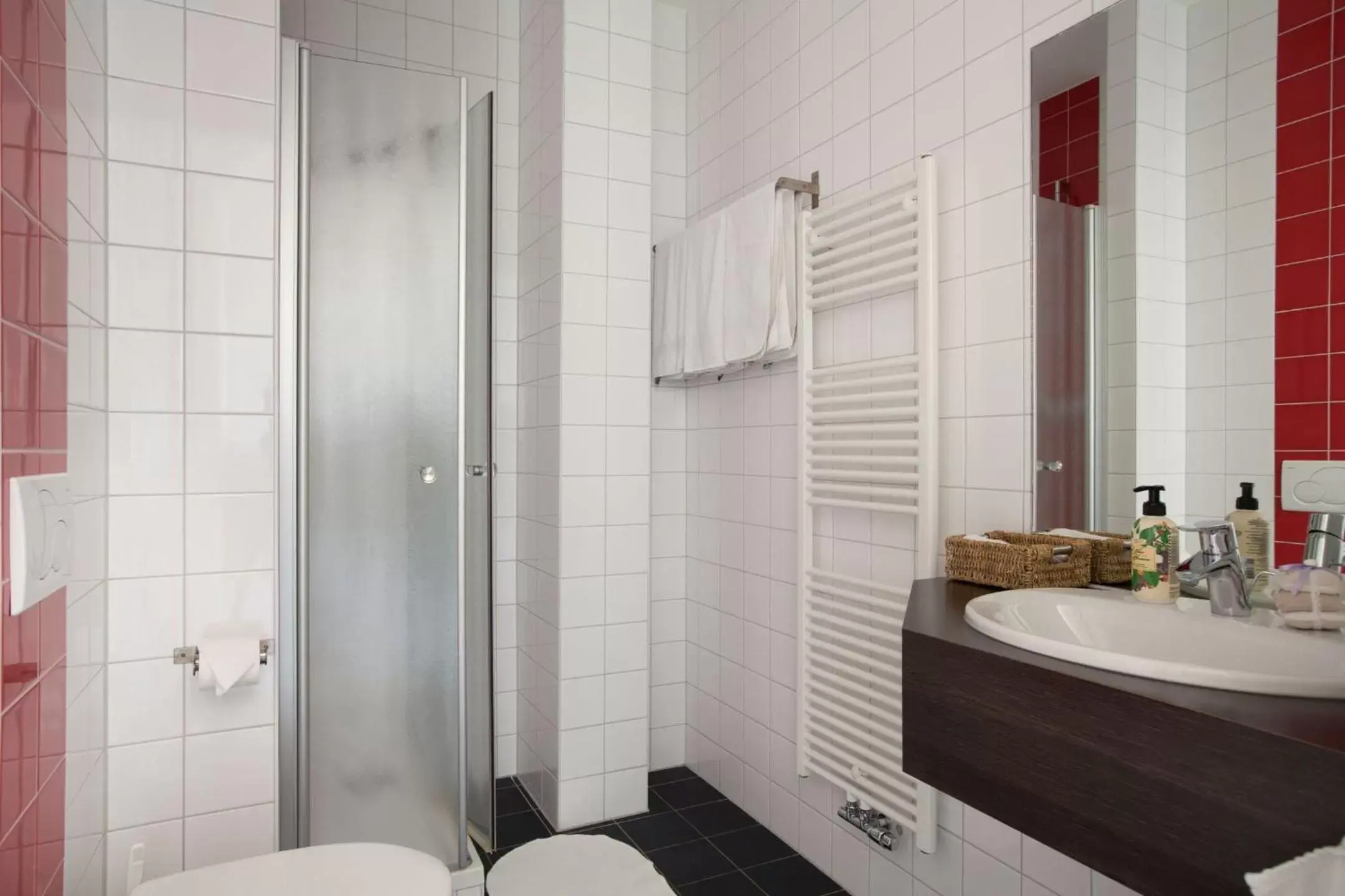 Shower, Bathroom in Bed & Breakfast De Raetskamer