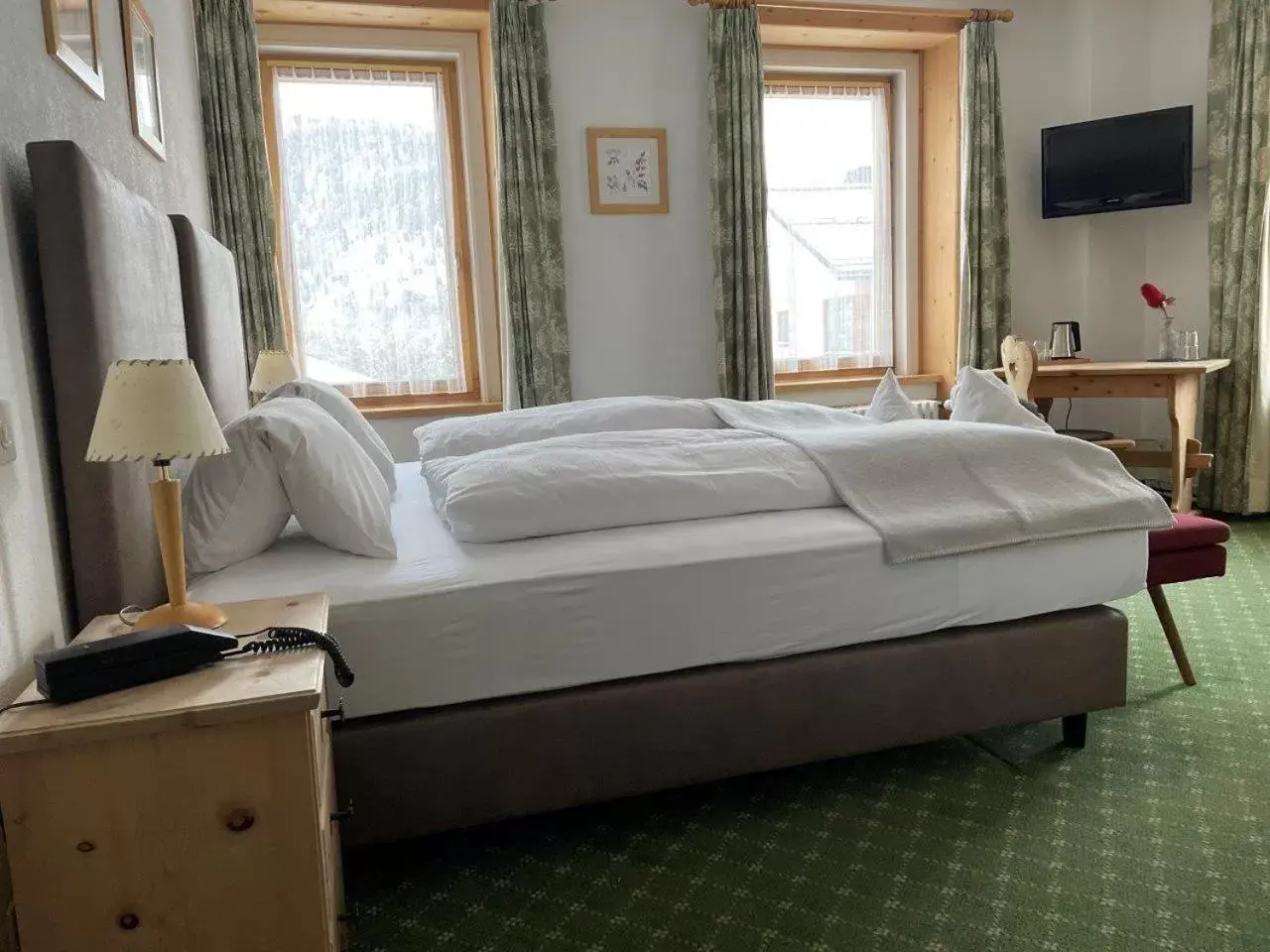 Bed in Hotel Bernina