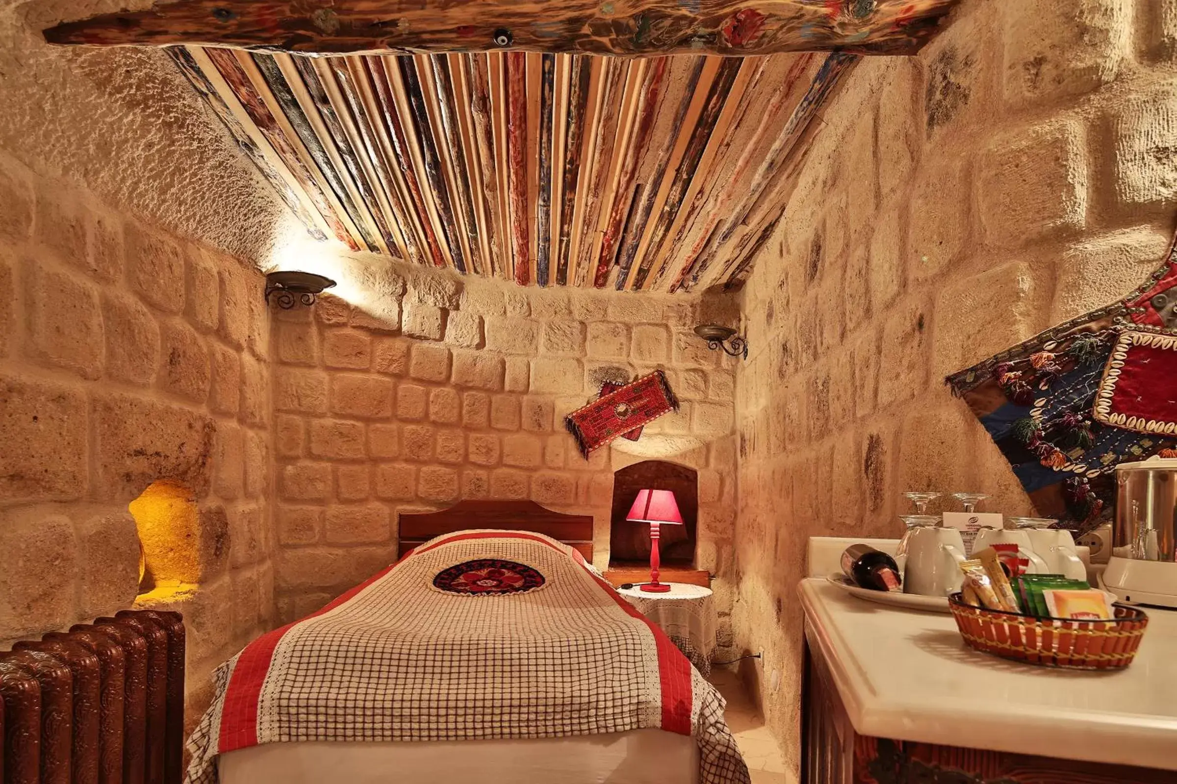 Bed, Bathroom in Cappadocia Cave Suites