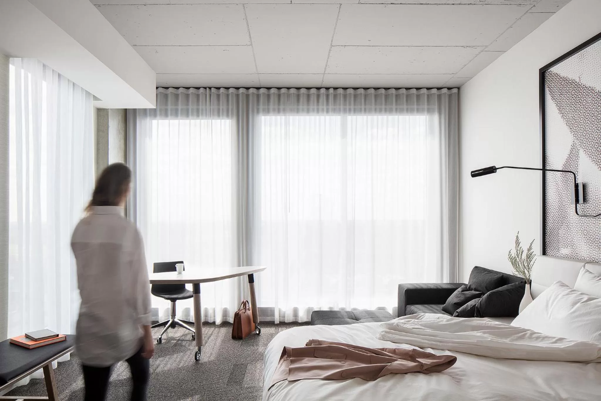 Bedroom, Bed in Hôtel Escad Quartier DIX30