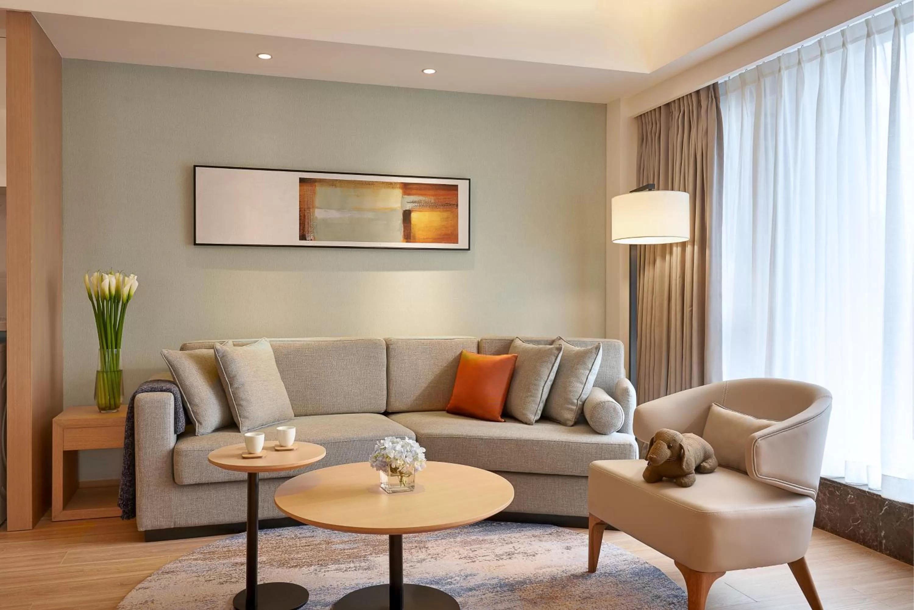 Living room, Seating Area in Shama Serviced Apartments Zijingang Hangzhou