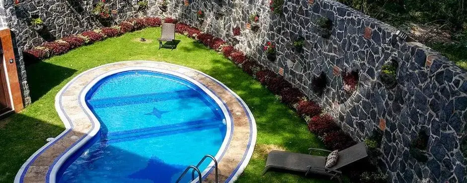 Swimming pool, Bird's-eye View in Soleil Inn Atlixco