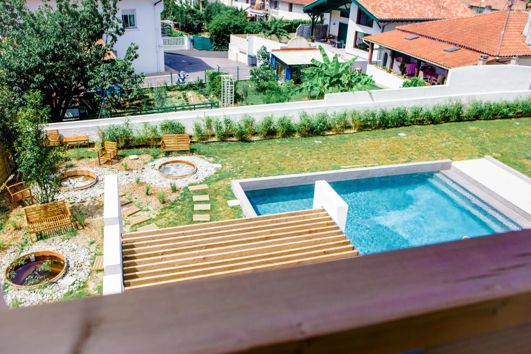 Pool view in Hotel Restaurant Santiago