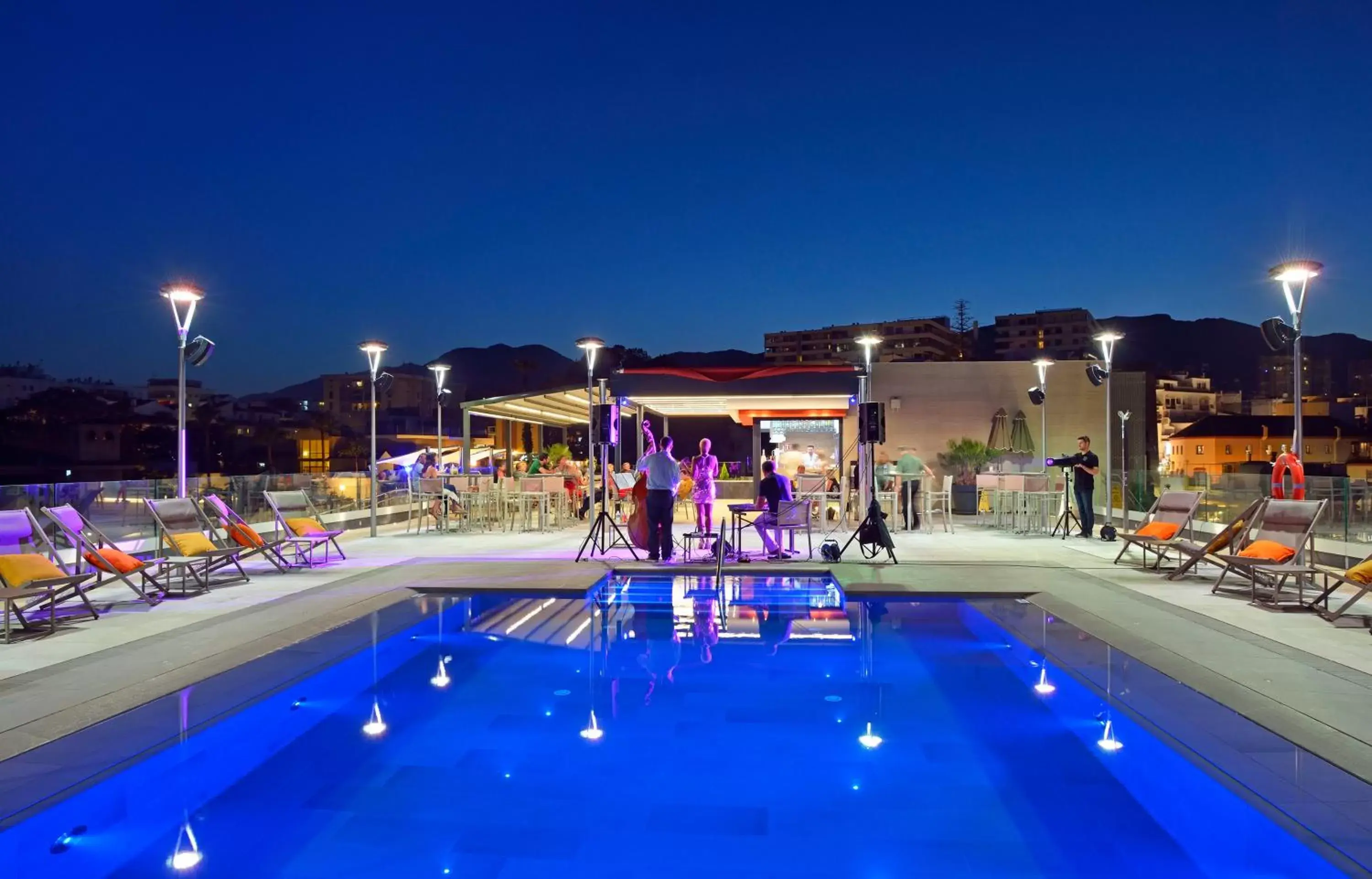 Evening entertainment, Swimming Pool in Melia Costa del Sol