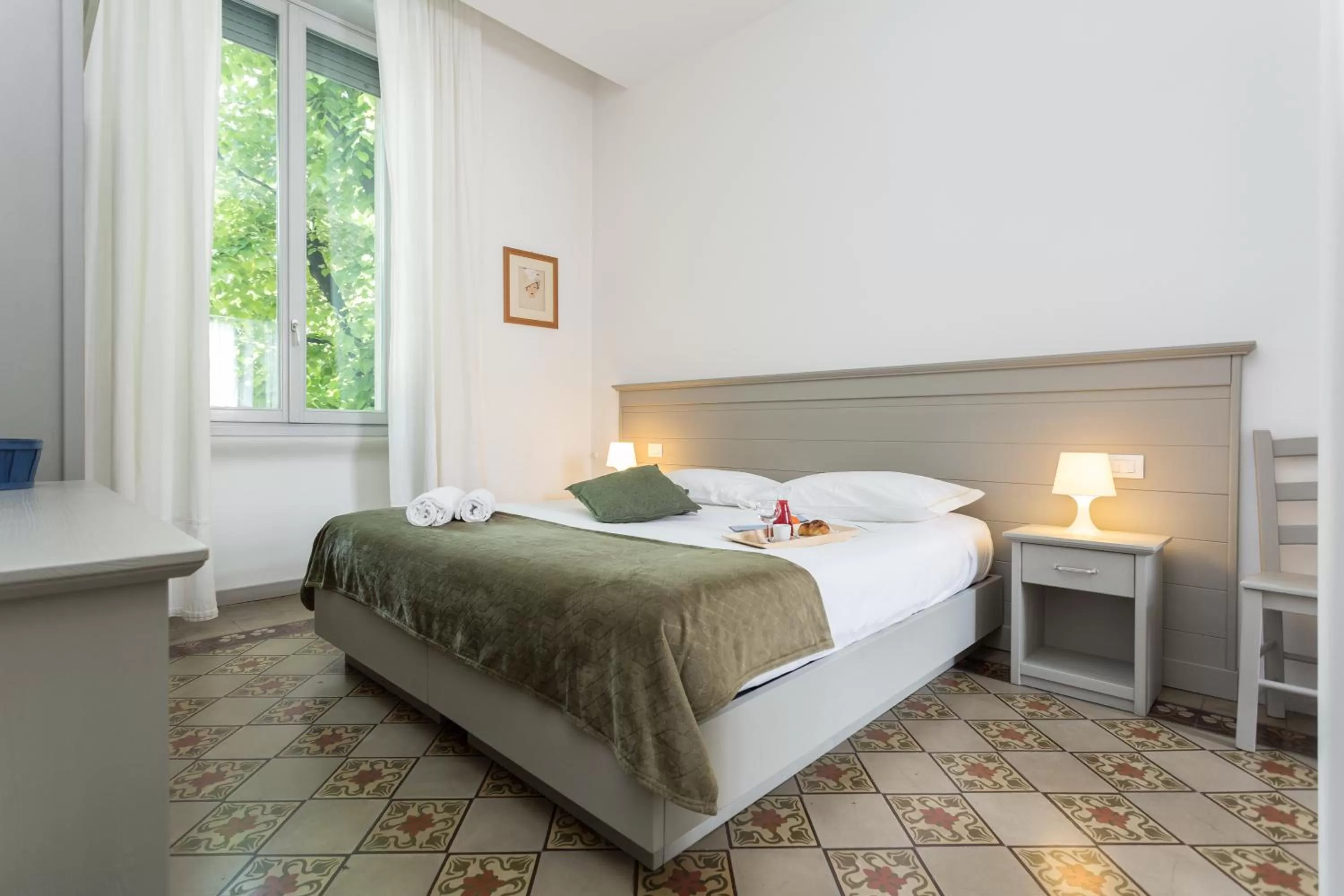 Bed in The Leoncino Hotel