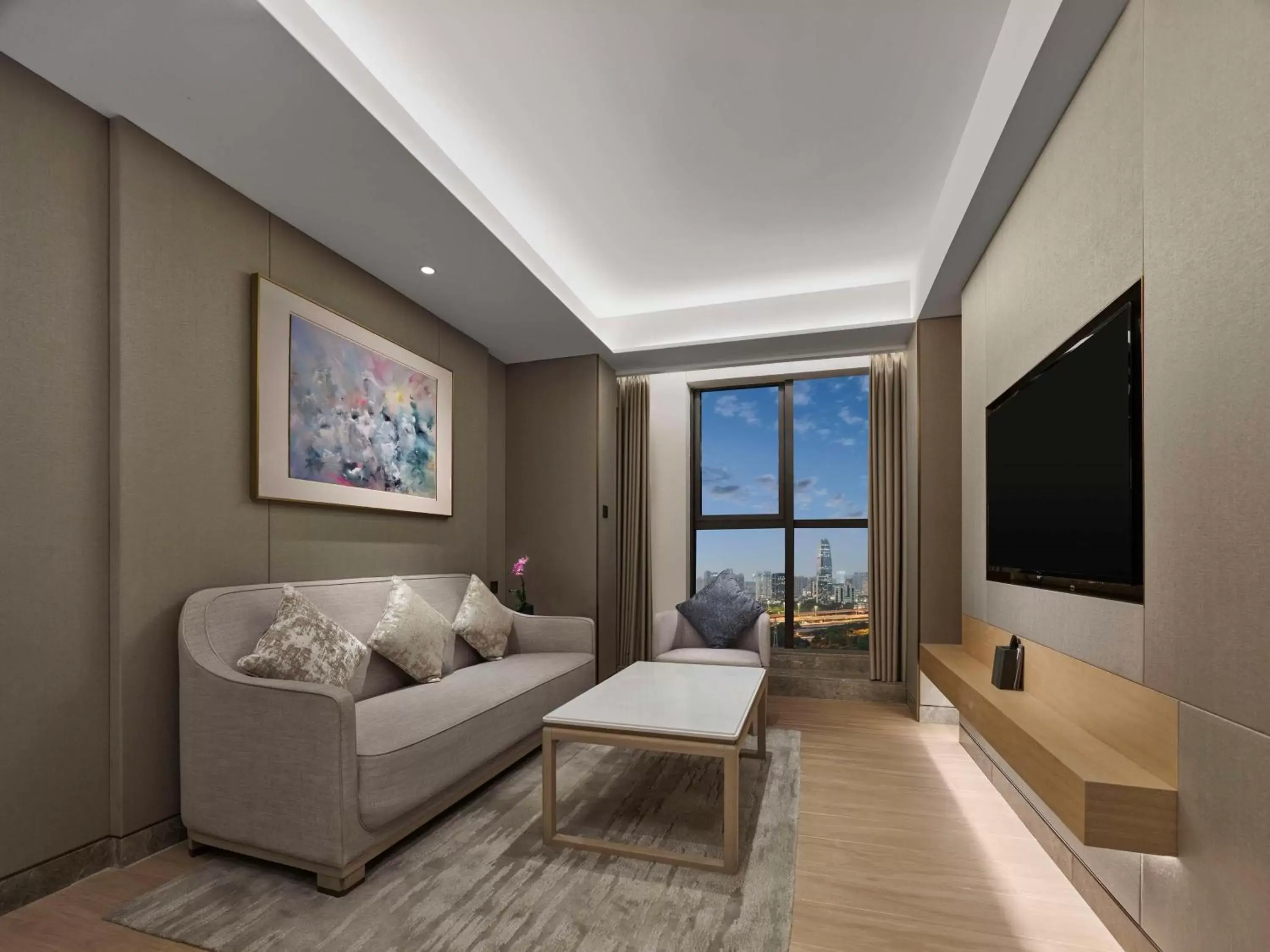 One-Bedroom Apartment with King Bed in DoubleTree By Hilton Shenzhen Nanshan Hotel & Residences One-Bedroom Apartment with King Bed in DoubleTree By Hilton Shenzhen Nanshan Hotel & Residences