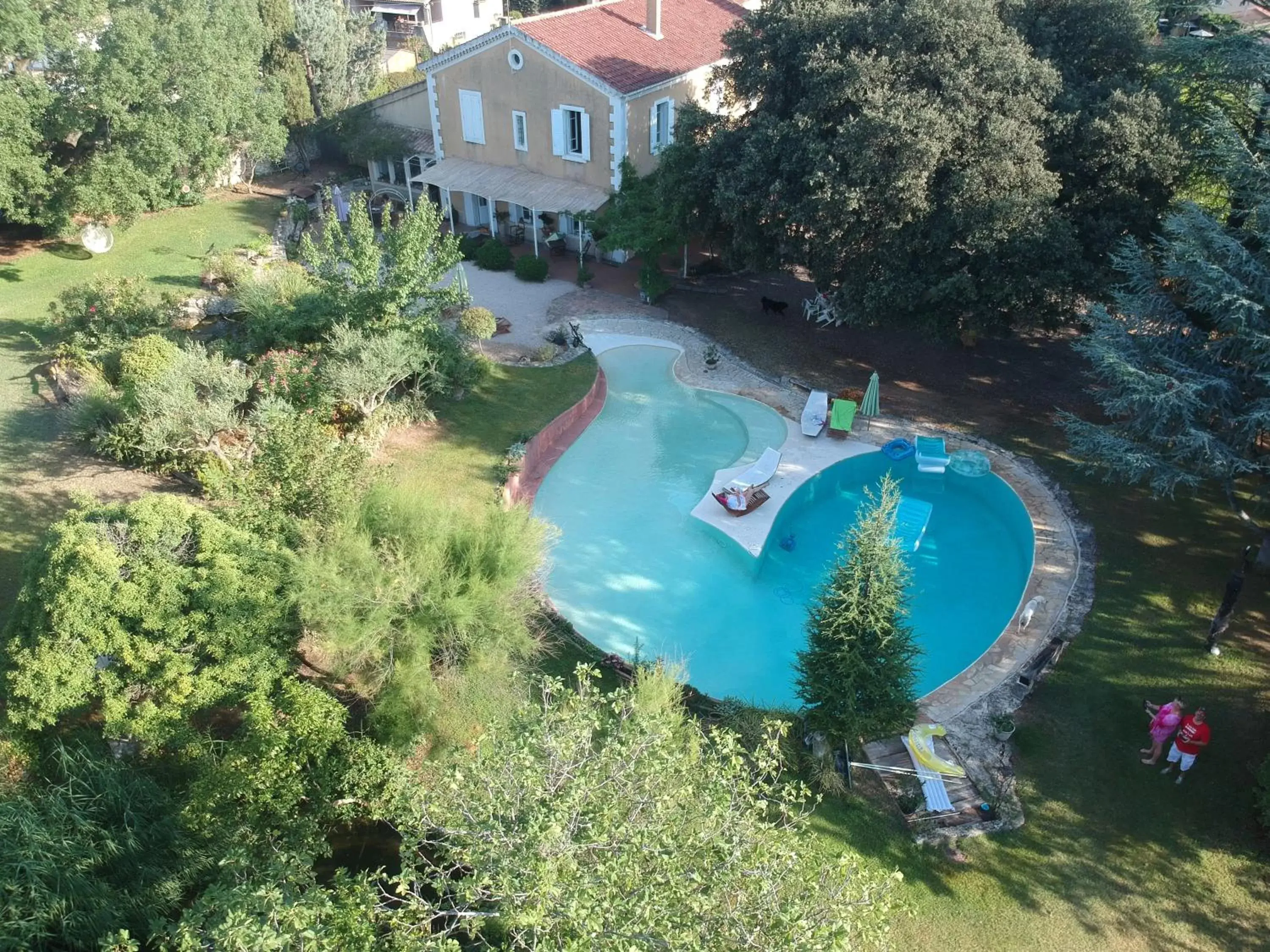 Bird's eye view, Pool View in Le Fer en Cèze