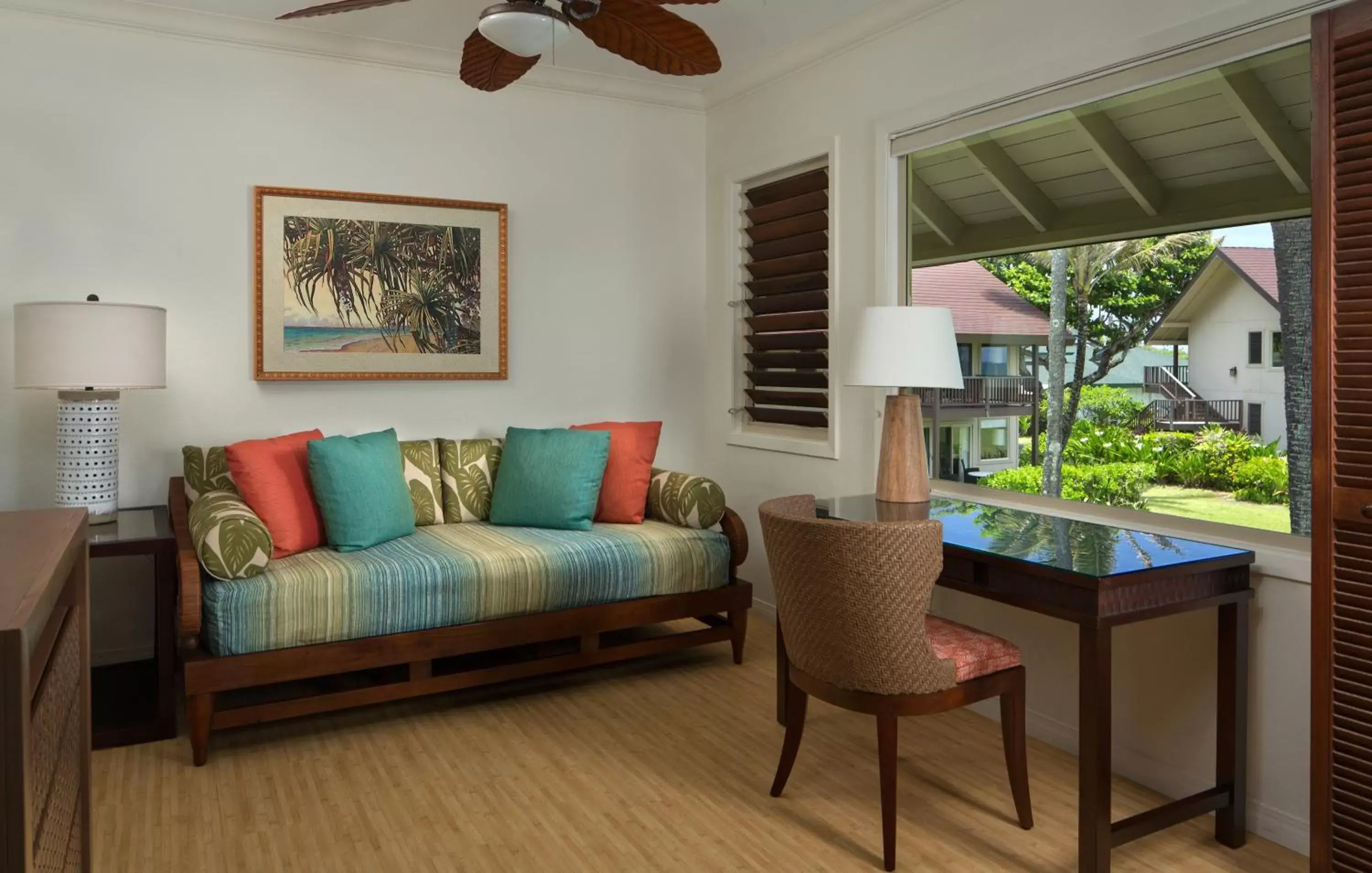 Seating area in Hanalei Colony Resort