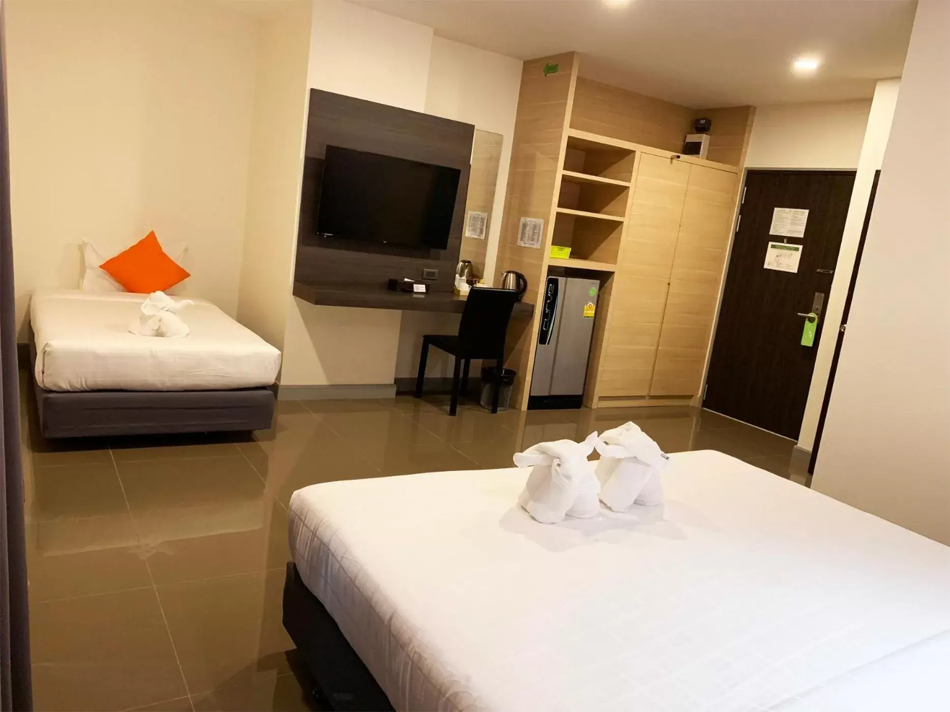 Bed in Clover Hotel Hatyai