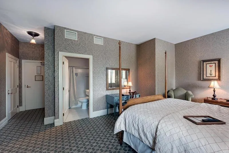 Bed in Nicollet Island Inn