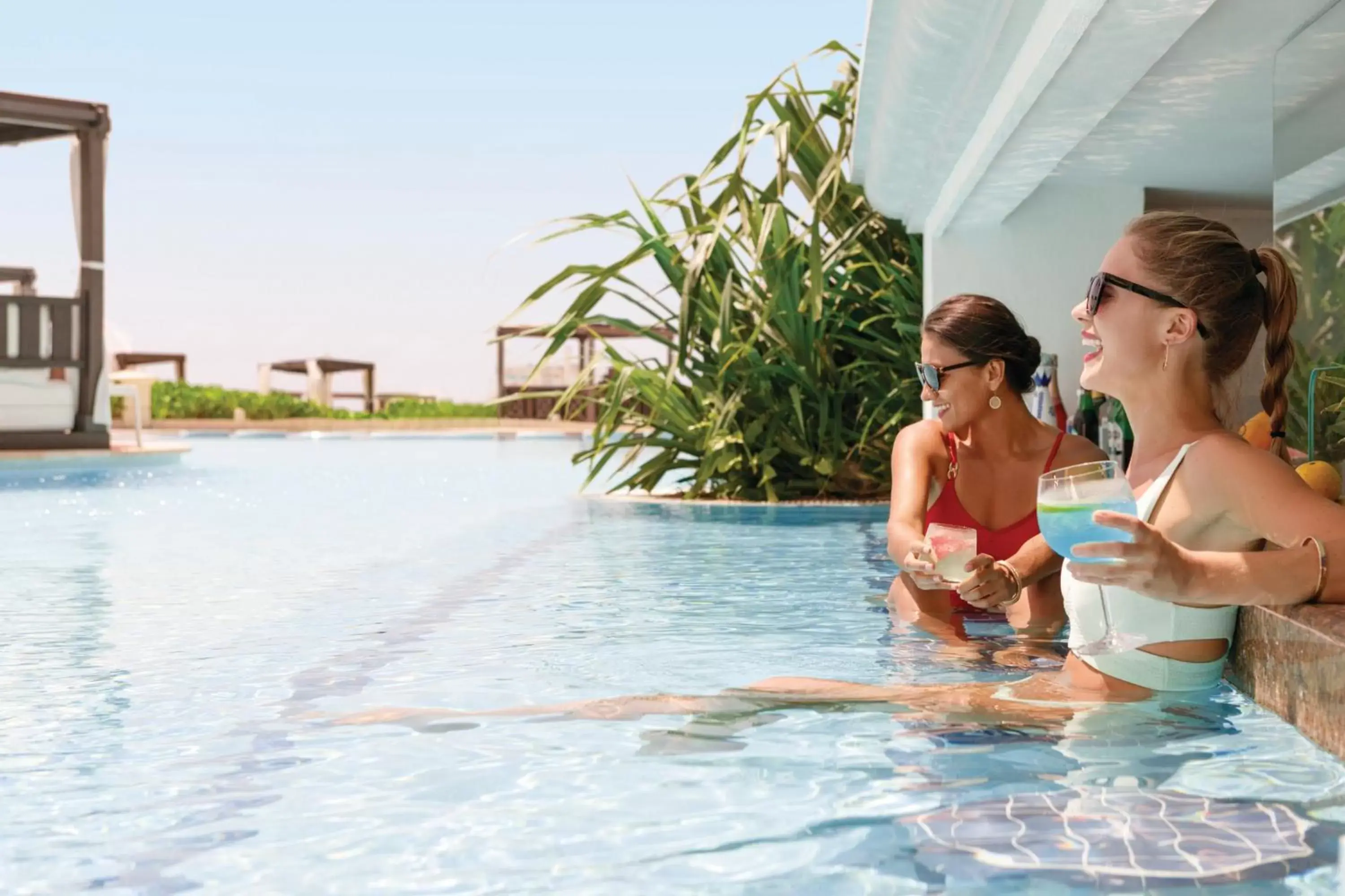 Lounge or bar, Swimming Pool in Hilton Playa del Carmen, an All-Inclusive Adult Only Resort