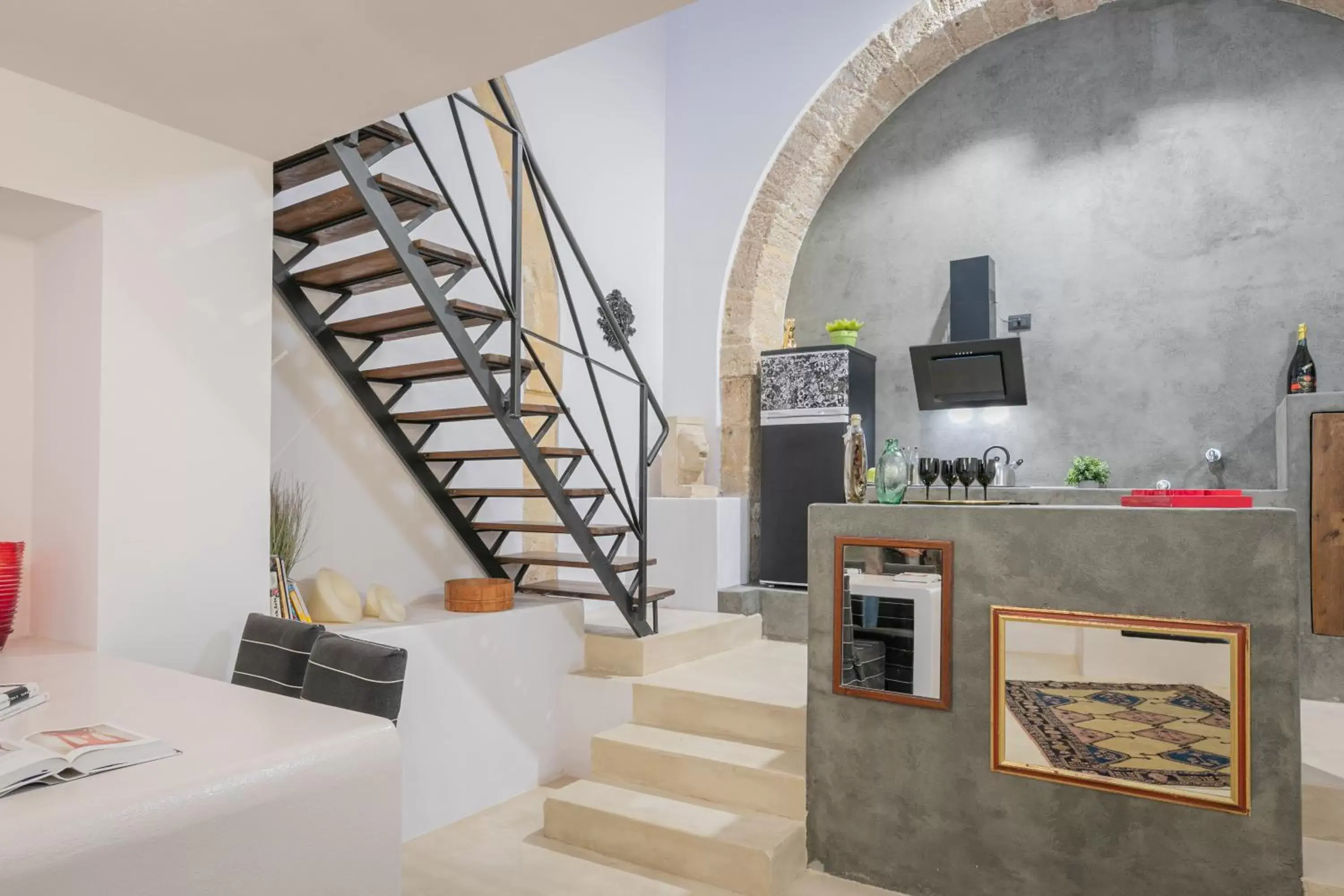 Dining area, Kitchen/Kitchenette in Casa Teia, Exclusive Loft in Ortigia