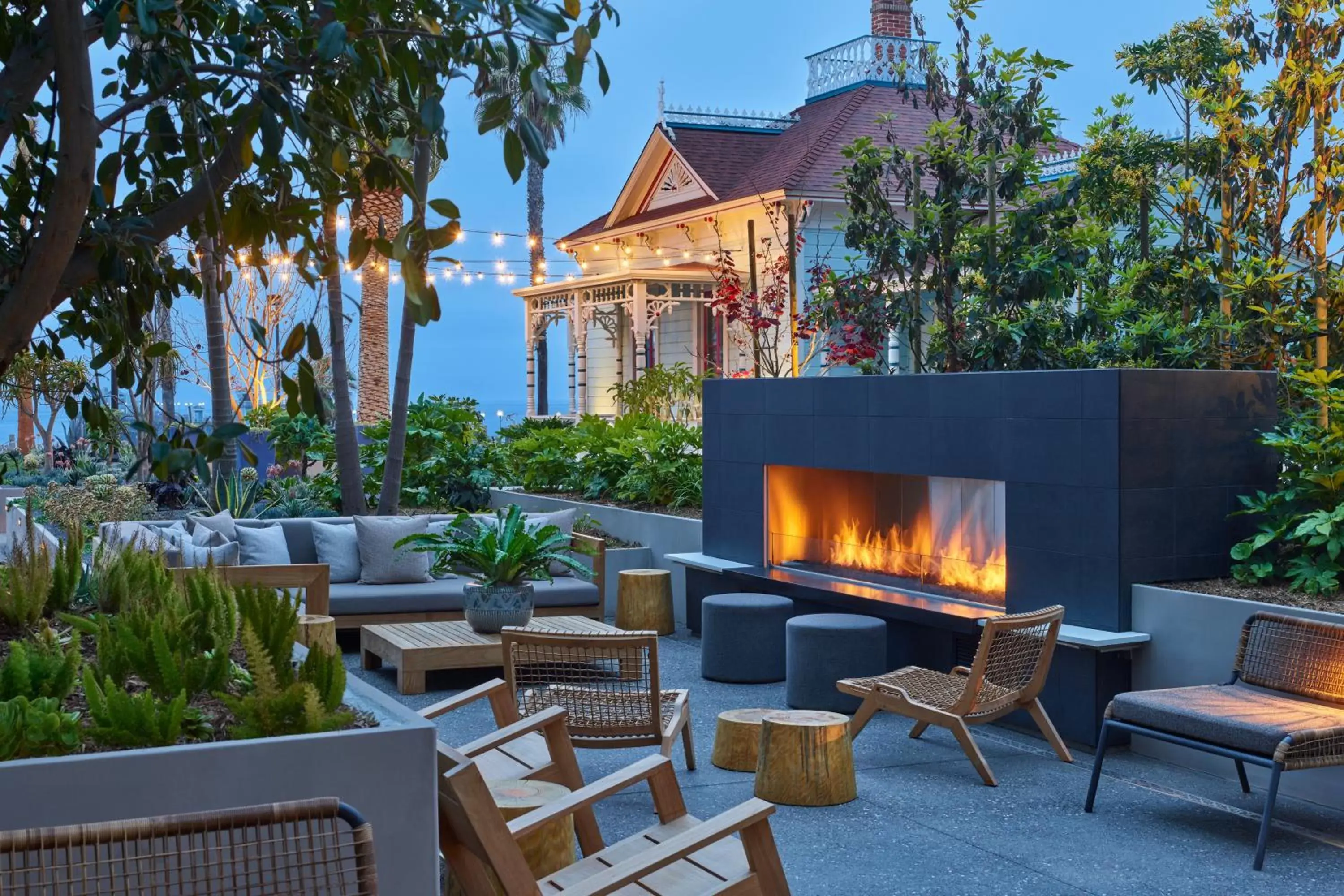 Patio in Mission Pacific Hotel, part of JdV by Hyatt