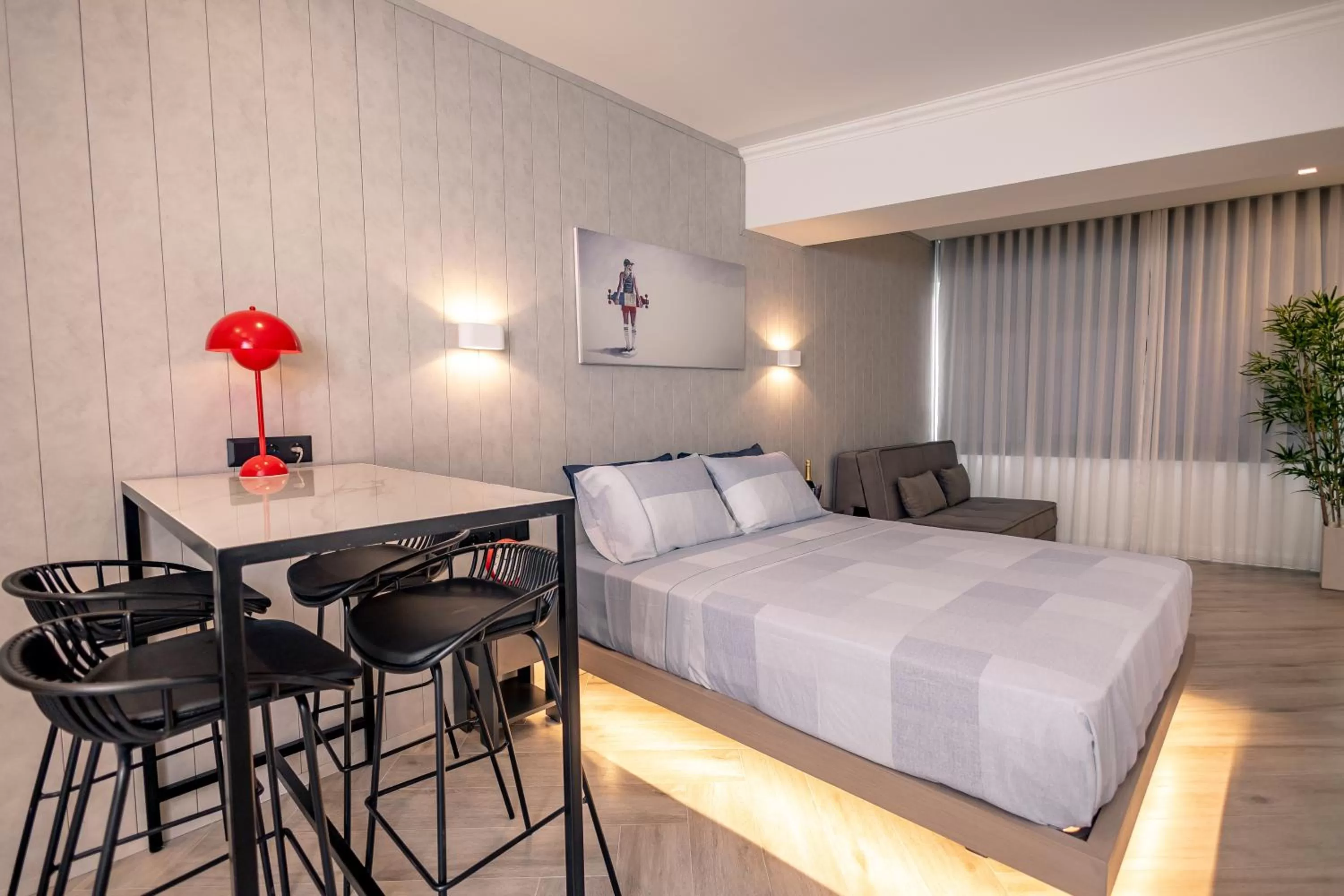 Bedroom, Bed in Triple A @ Trendy Psiri - Art & Nightlife