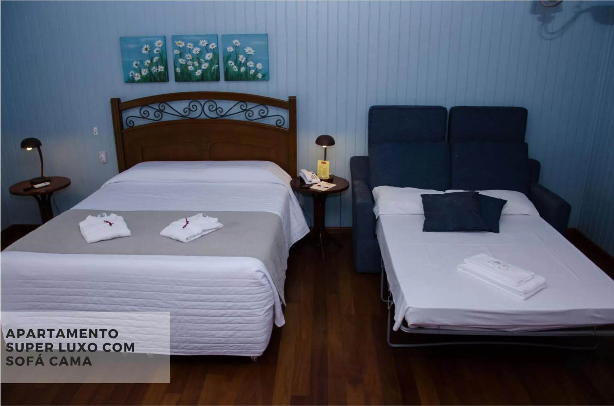 Bed in Hotel Villa Michelon