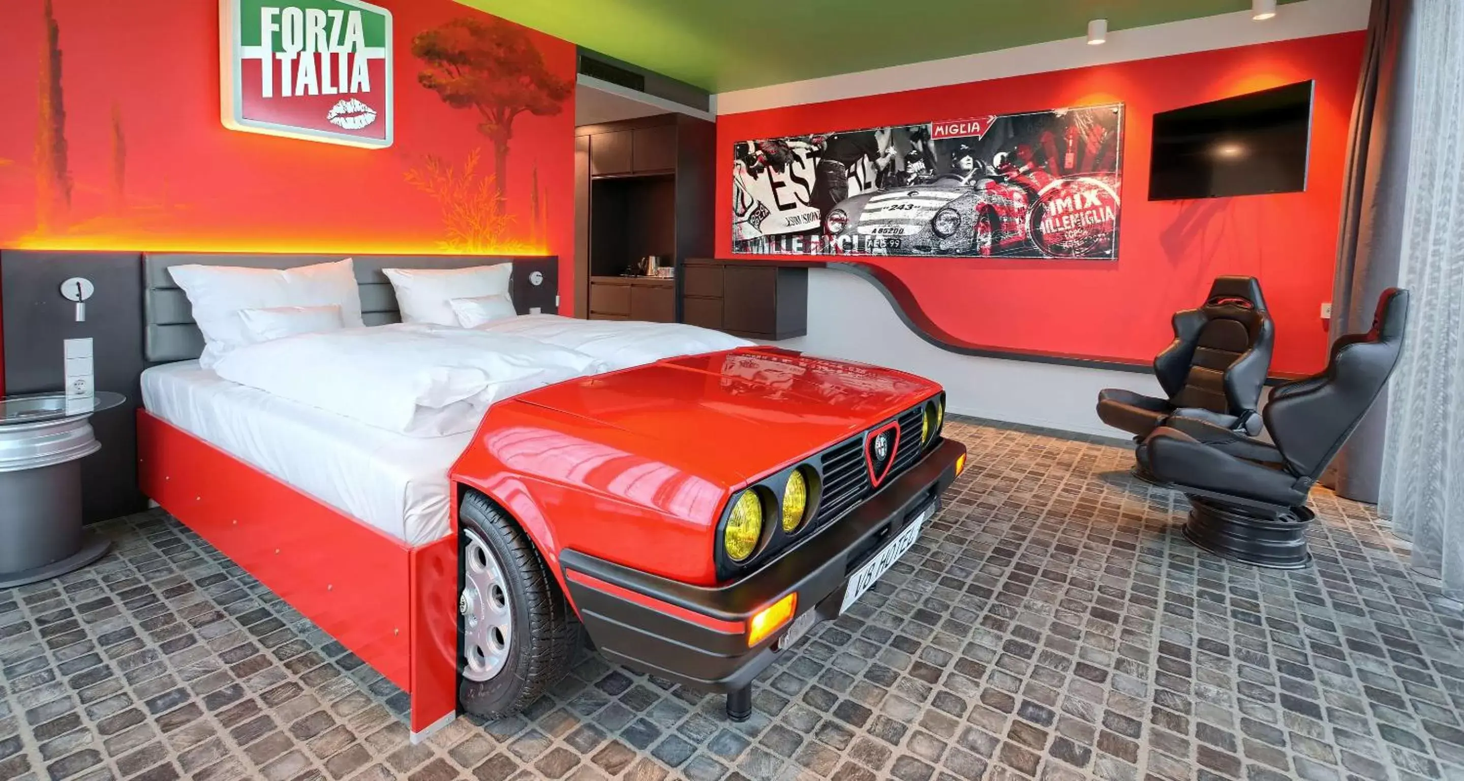 Bedroom in V8 HOTEL Motorworld Region Stuttgart