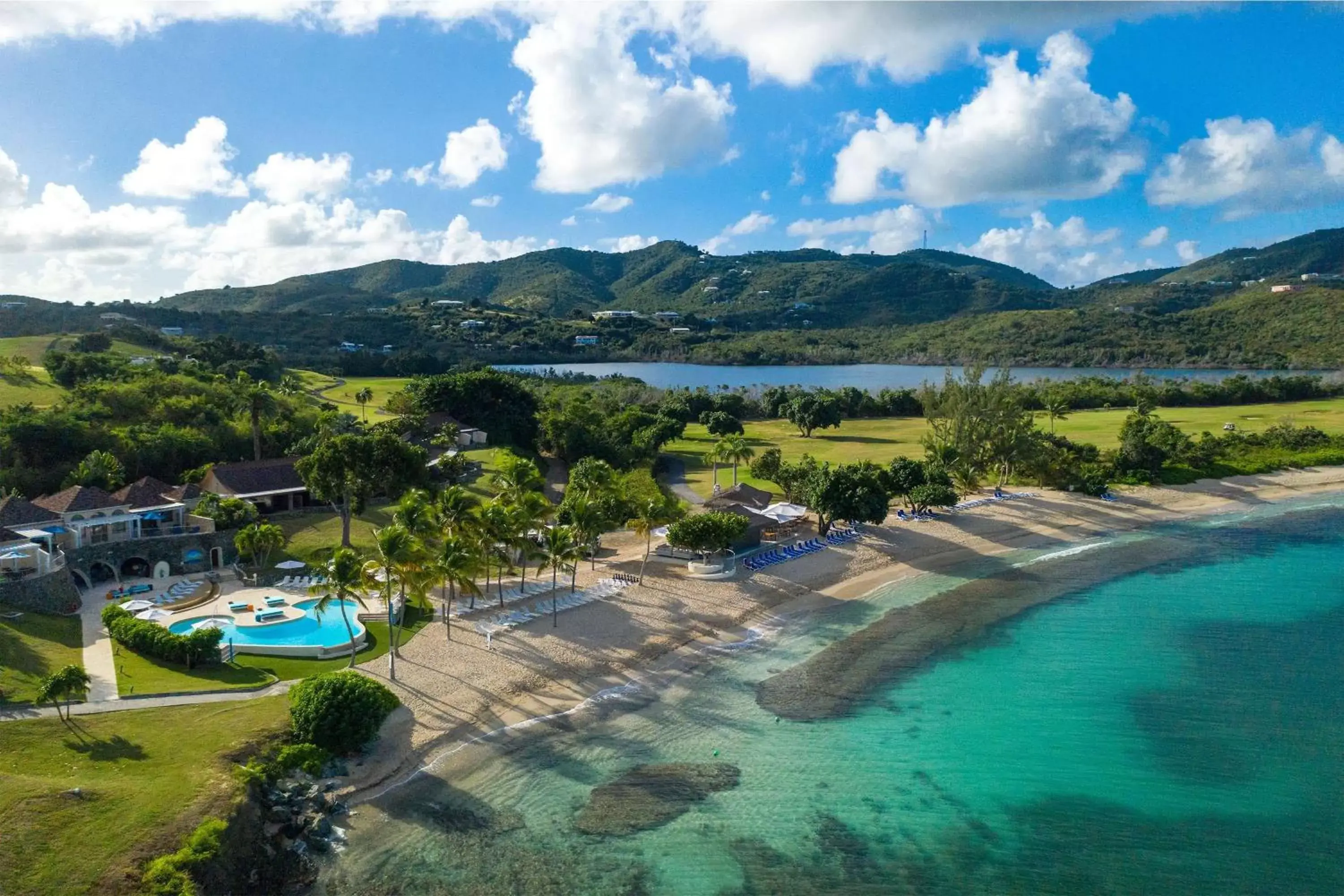 Beach, Bird's-eye View in The Buccaneer Beach & Golf Resort